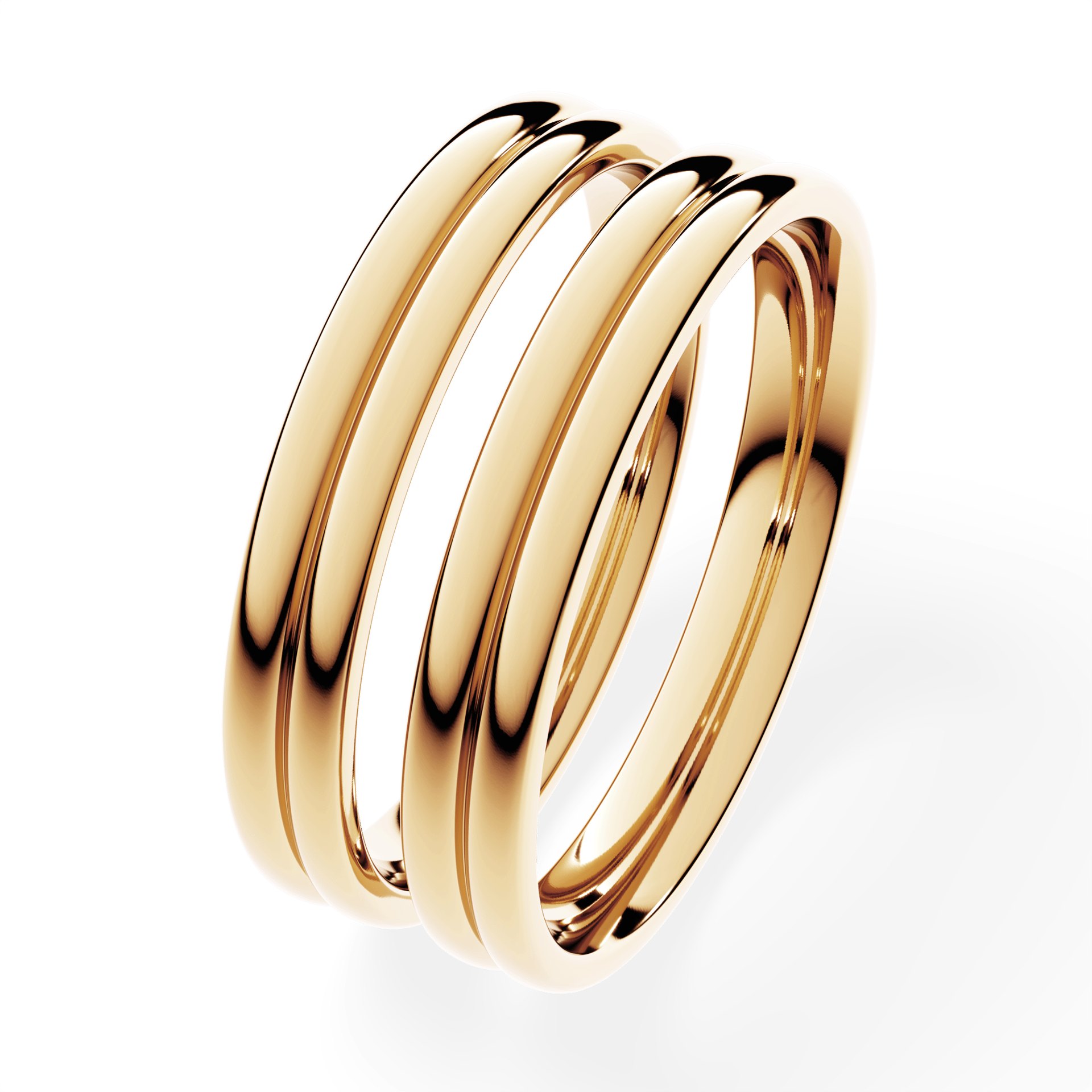 Obrączki ślubne Modern 1 z żółtego złota 3mm