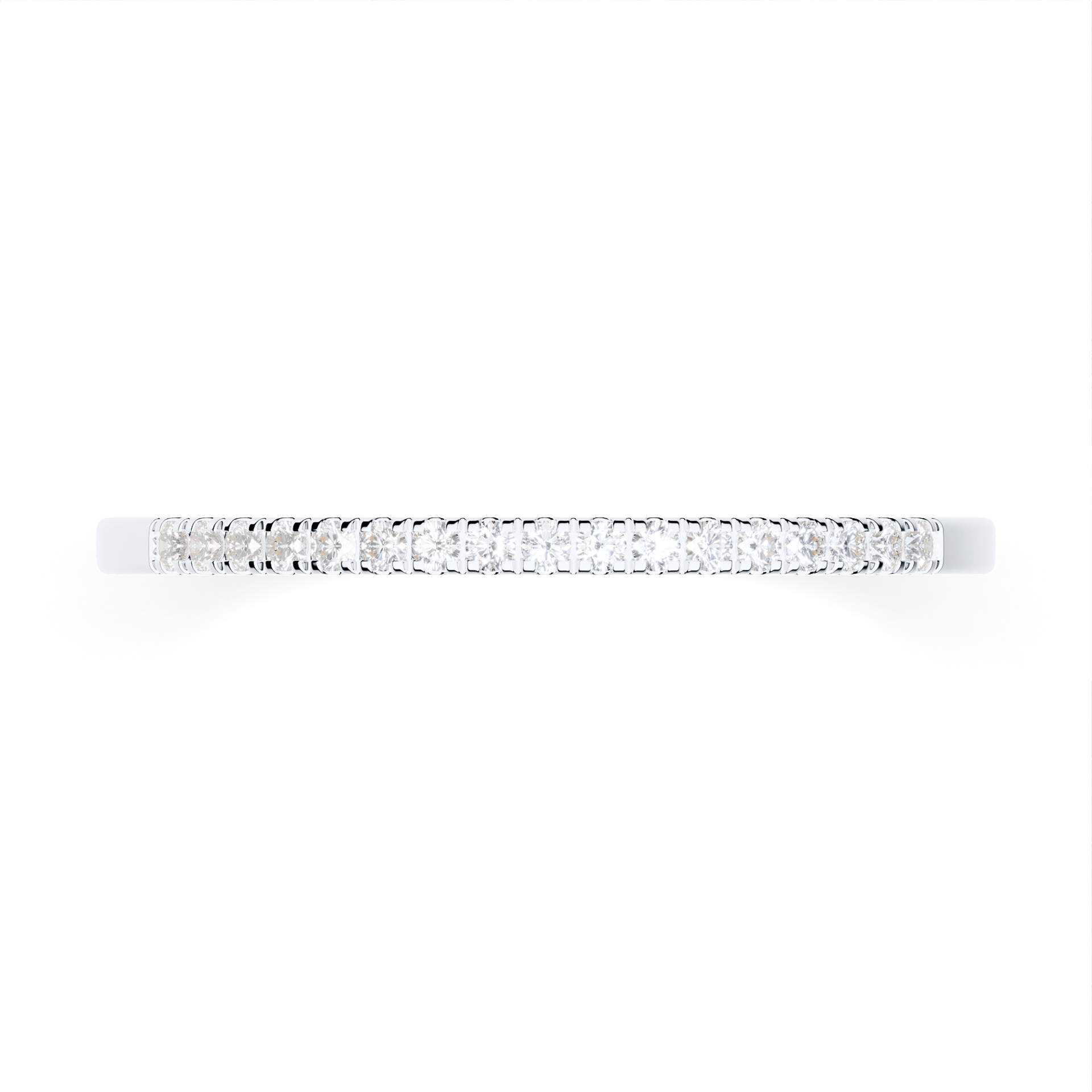 Dostawka Rosie z białego złota z diamentem naturalnym 0,08ct