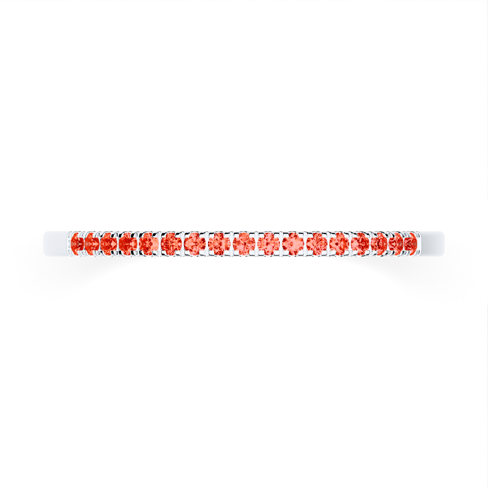 Dostawka Rosie z białego złota z czerwonym diamentem laboratoryjnym 0,08ct