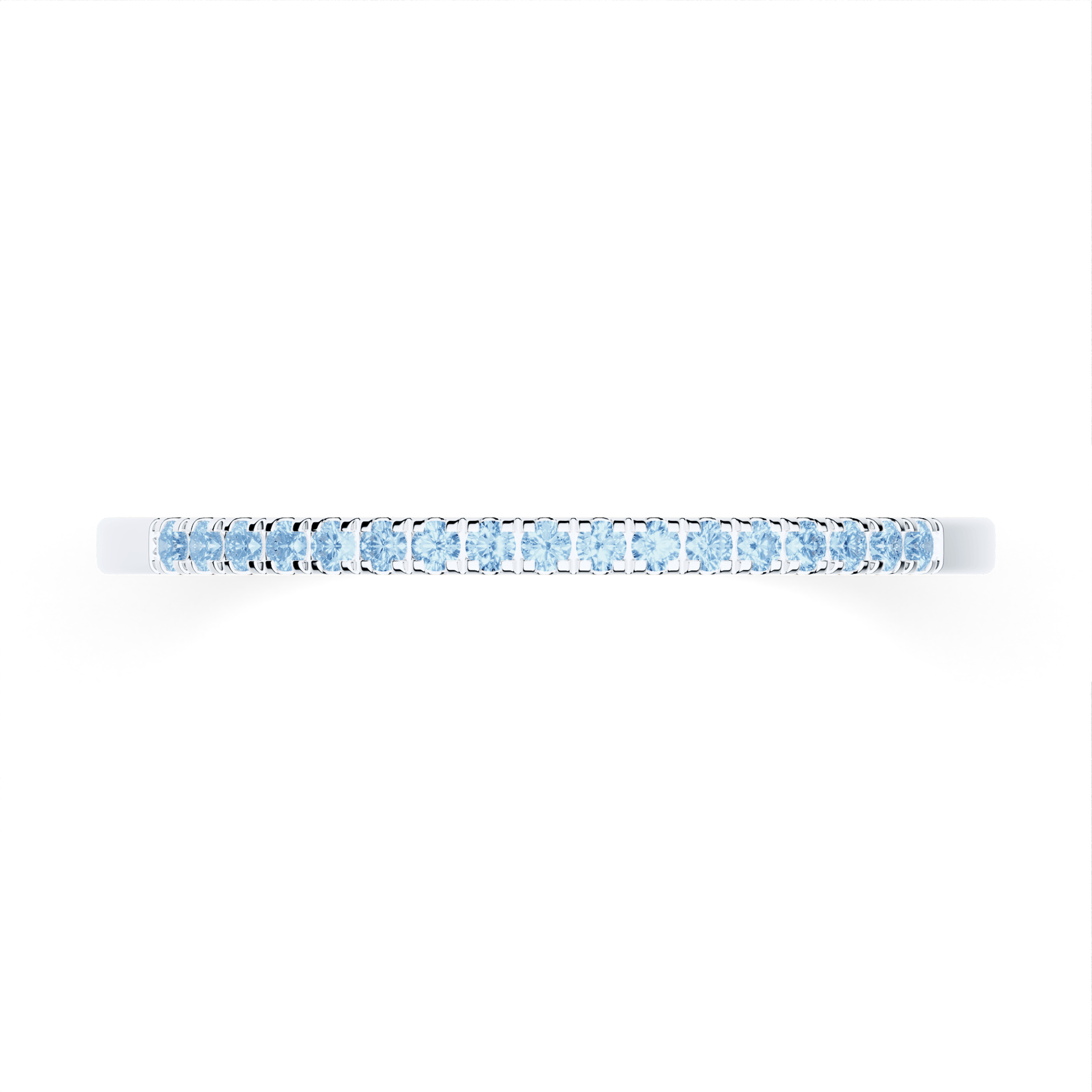 Dostawka Rosie z białego złota z niebieskim diamentem laboratoryjnym 0,08ct