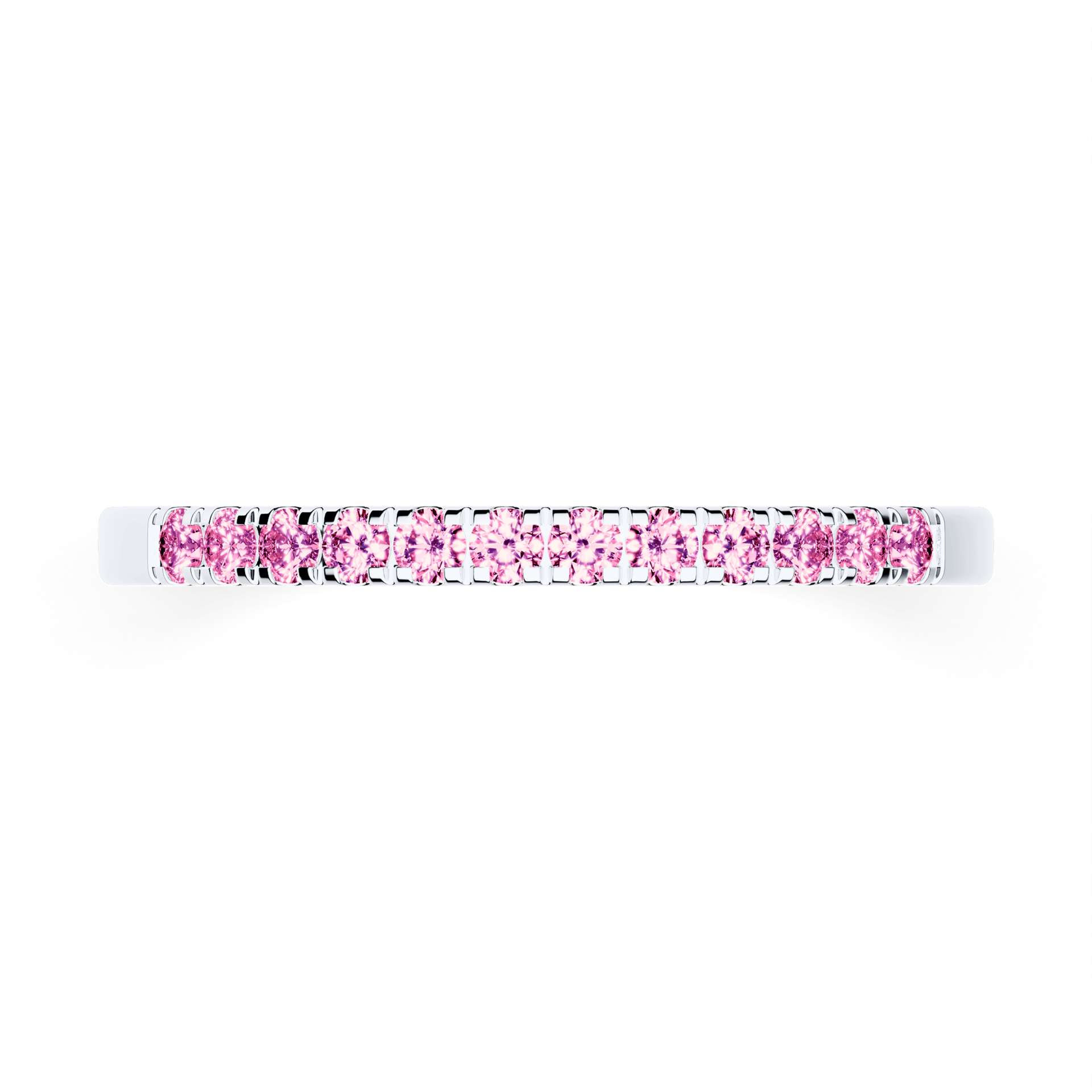 Dostawka Rosie z białego złota z różowym diamentem laboratoryjnym 0,18ct