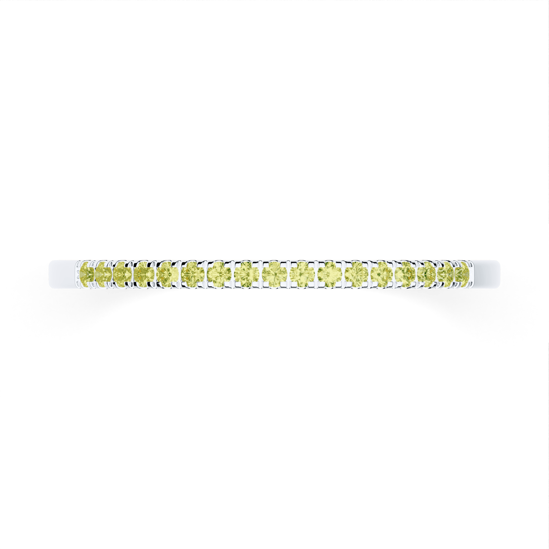 Dostawka Rosie z białego złota z jasnym zielonym diamentem laboratoryjnym 0,08ct