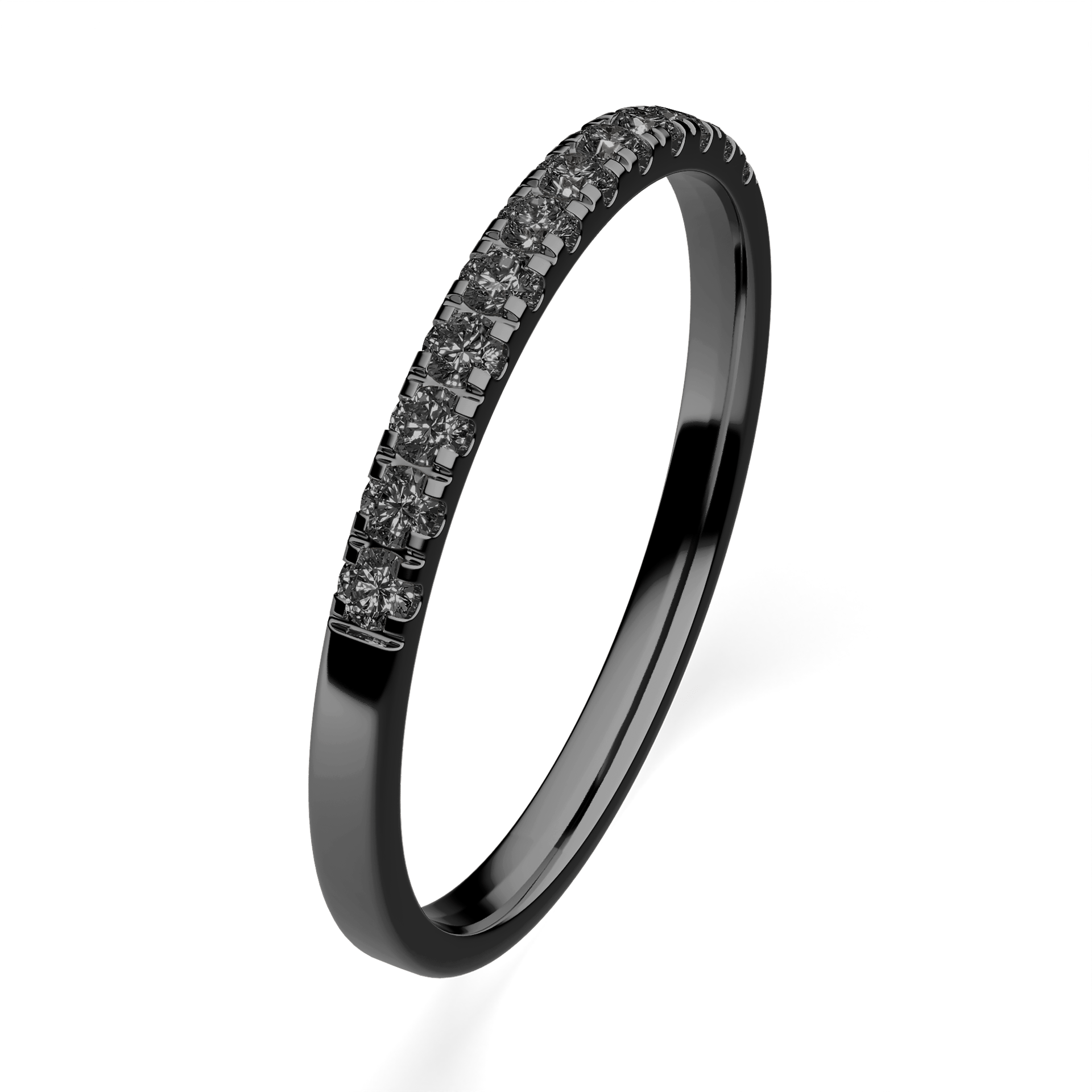 Dostawka Rosie z czarnego złota z czarnym diamentem laboratoryjnym 0,18ct