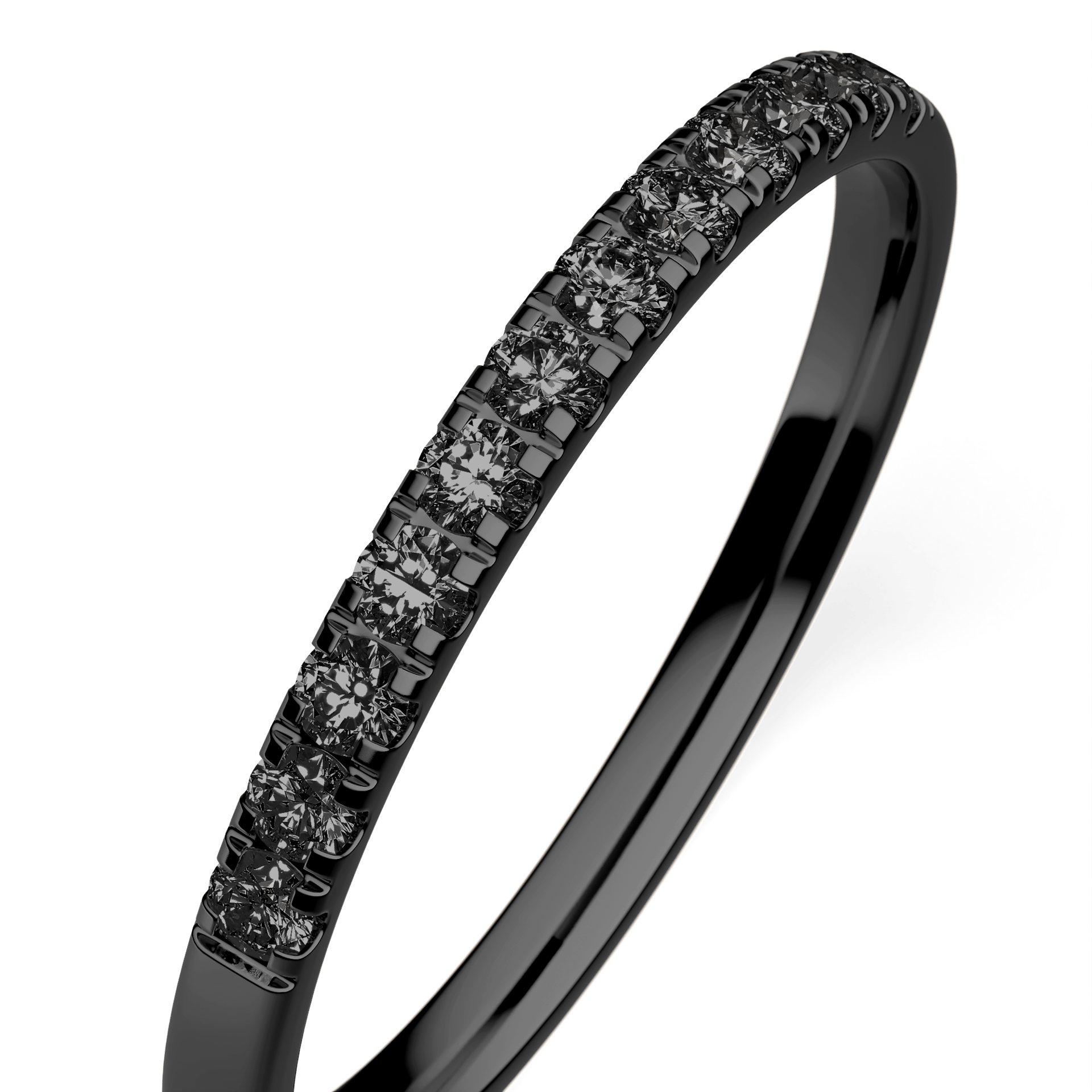 Dostawka Rosie z czarnego złota z czarnym diamentem laboratoryjnym 0,18ct