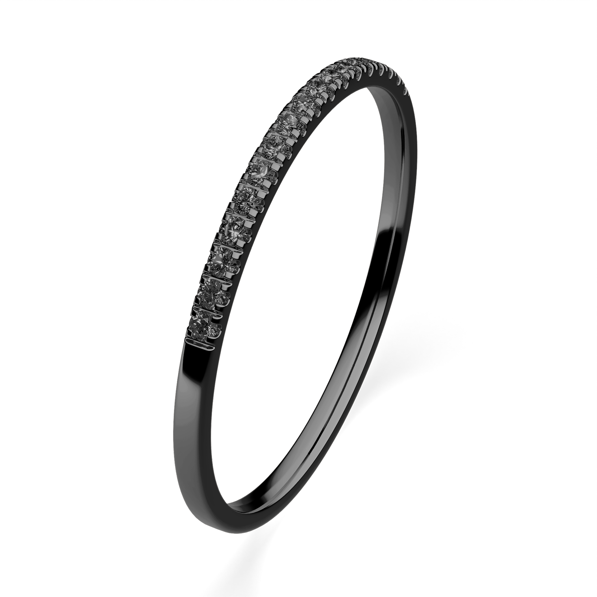 Dostawka Rosie z czarnego złota z czarnym diamentem laboratoryjnym 0,08ct