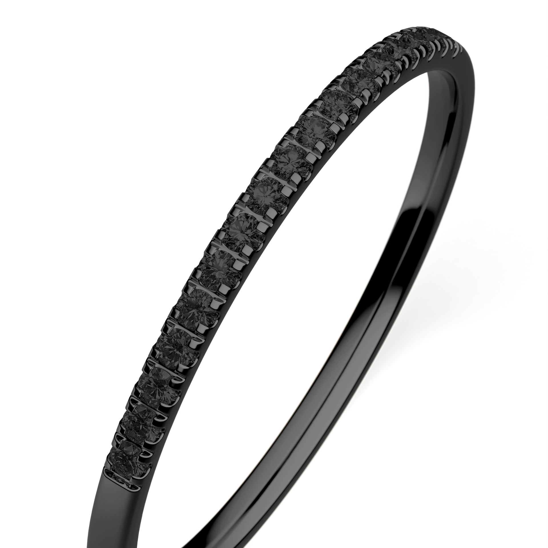 Dostawka Rosie z czarnego złota z czarnym diamentem laboratoryjnym 0,08ct