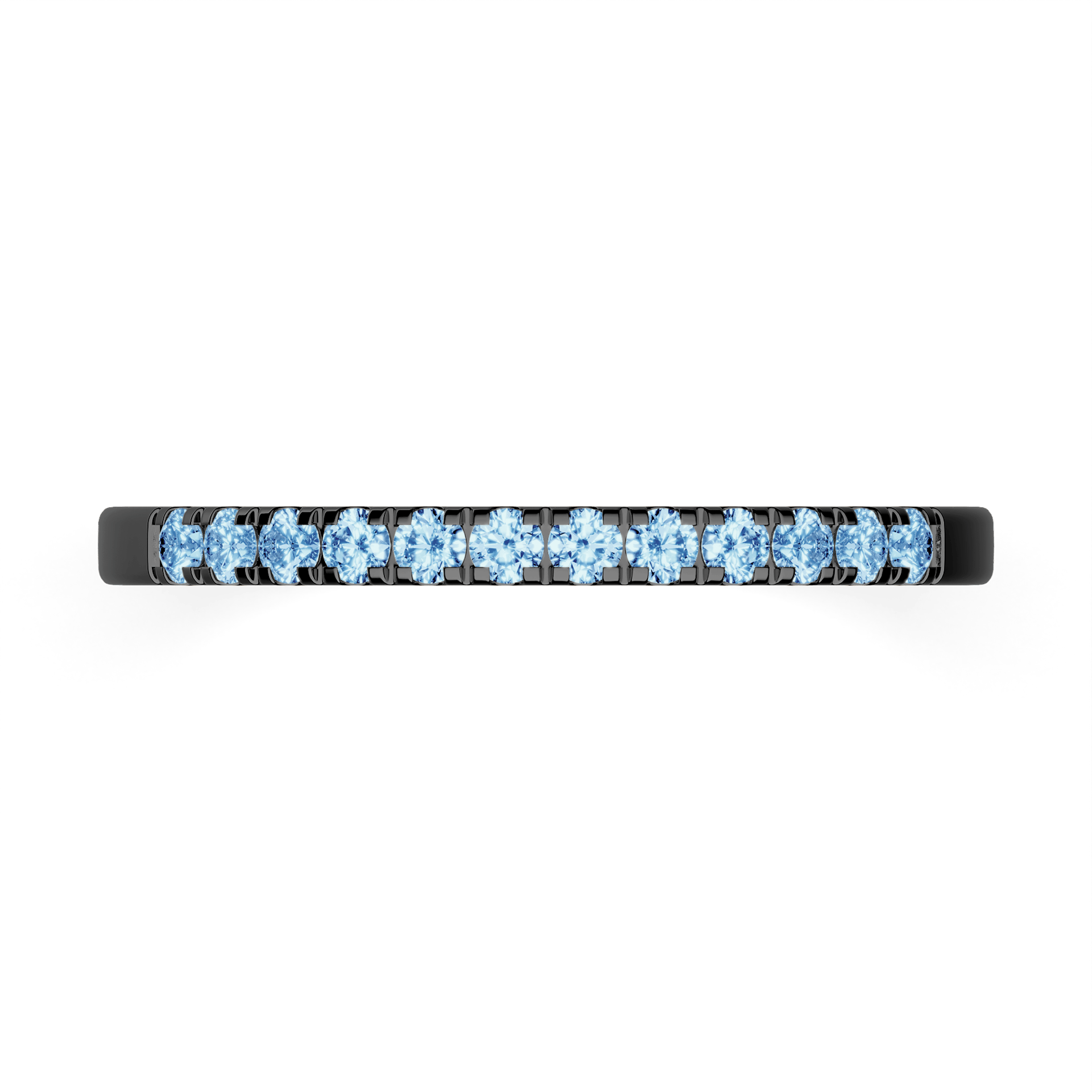 Dostawka Rosie z czarnego złota z niebieskim diamentem laboratoryjnym 0,18ct