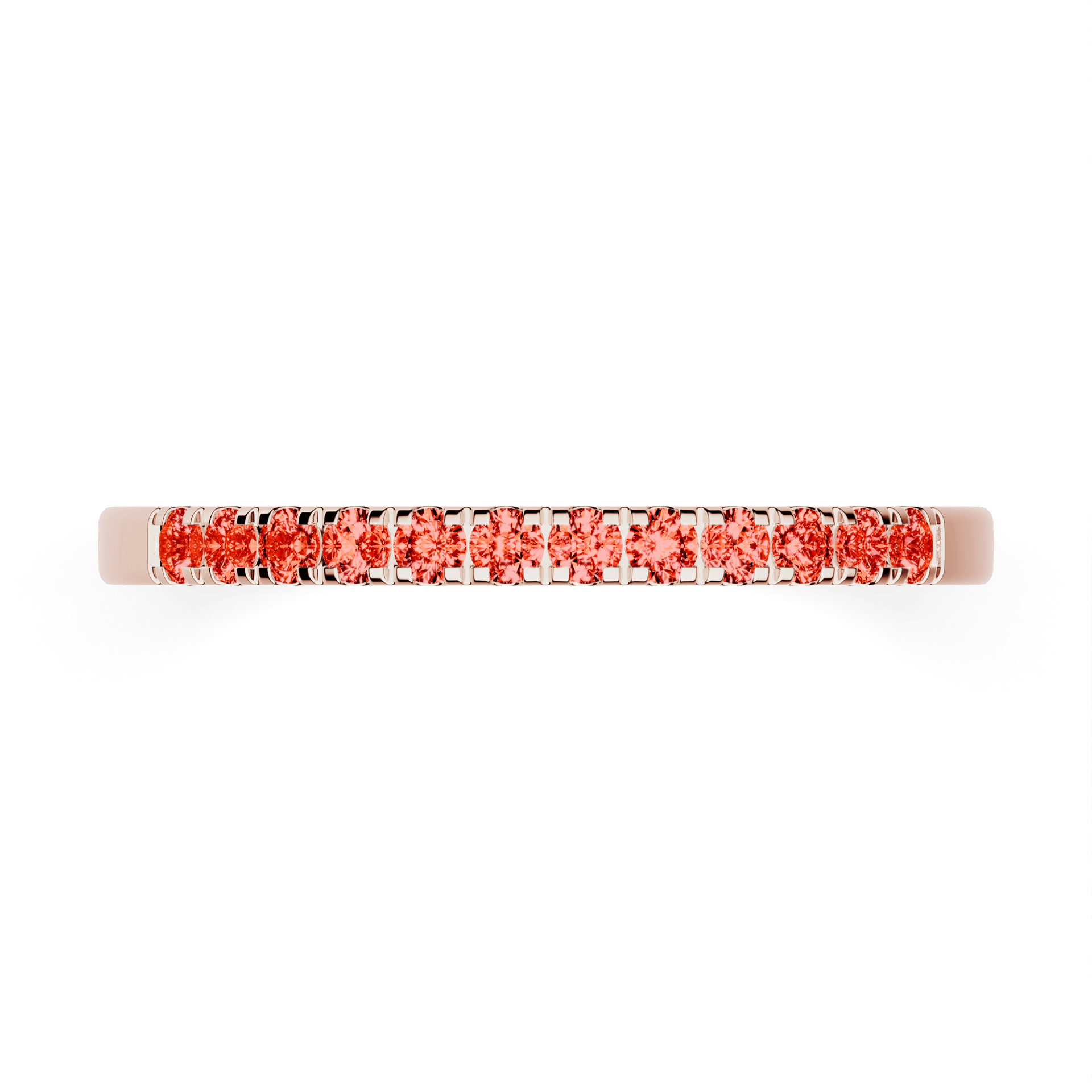 Dostawka Rosie z różowego złota z czerwonym diamentem laboratoryjnym 0,18ct