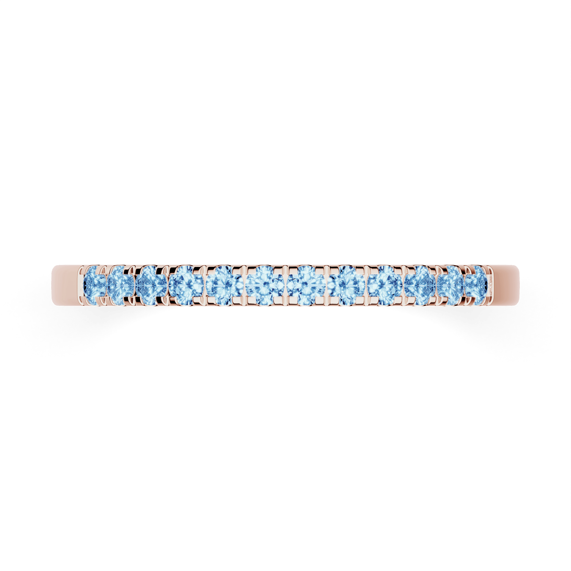 Dostawka Rosie z różowego złota z niebieskim diamentem laboratoryjnym 0,18ct