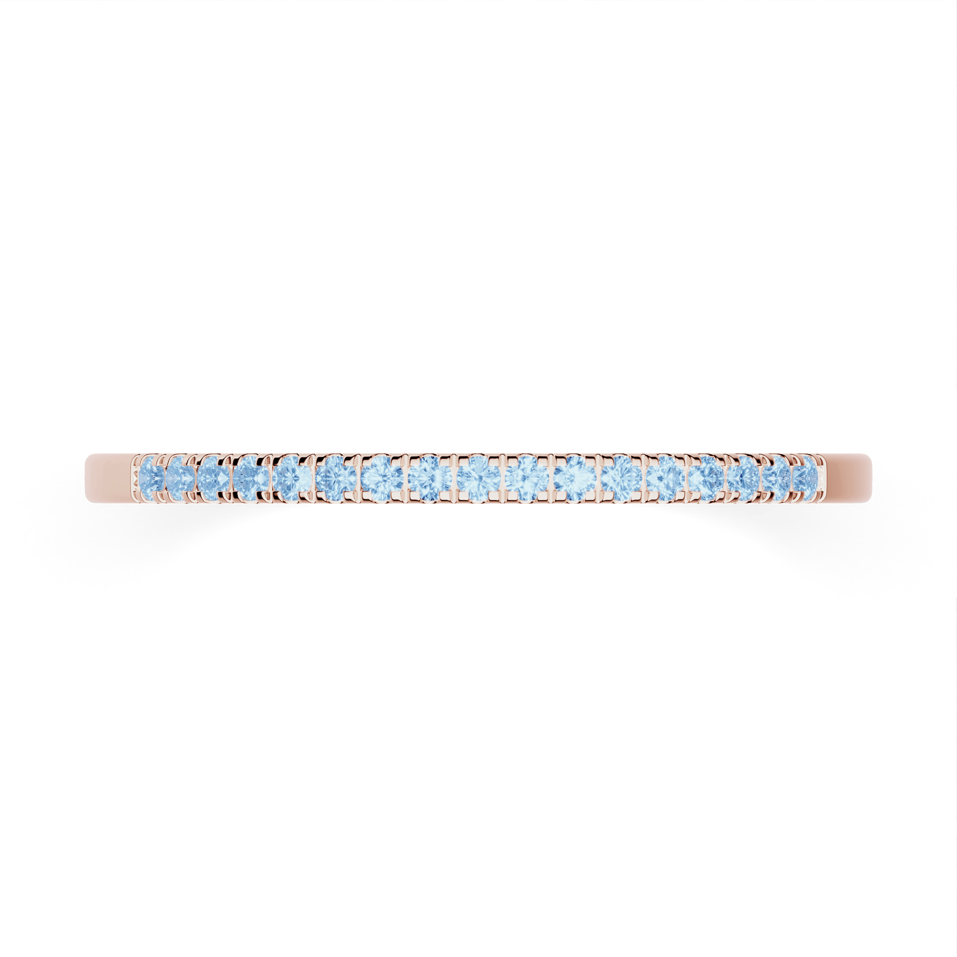 Dostawka Rosie z różowego złota z niebieskim diamentem laboratoryjnym 0,08ct