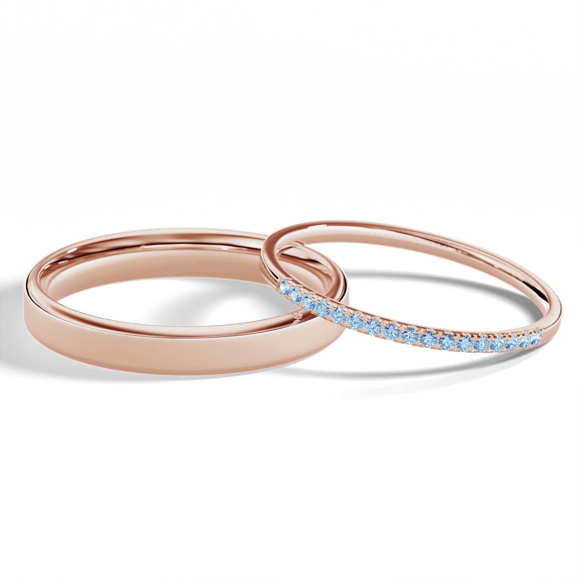 Dostawka rosie rozowe zloto diament lab niebieski 1mm 17szt 05