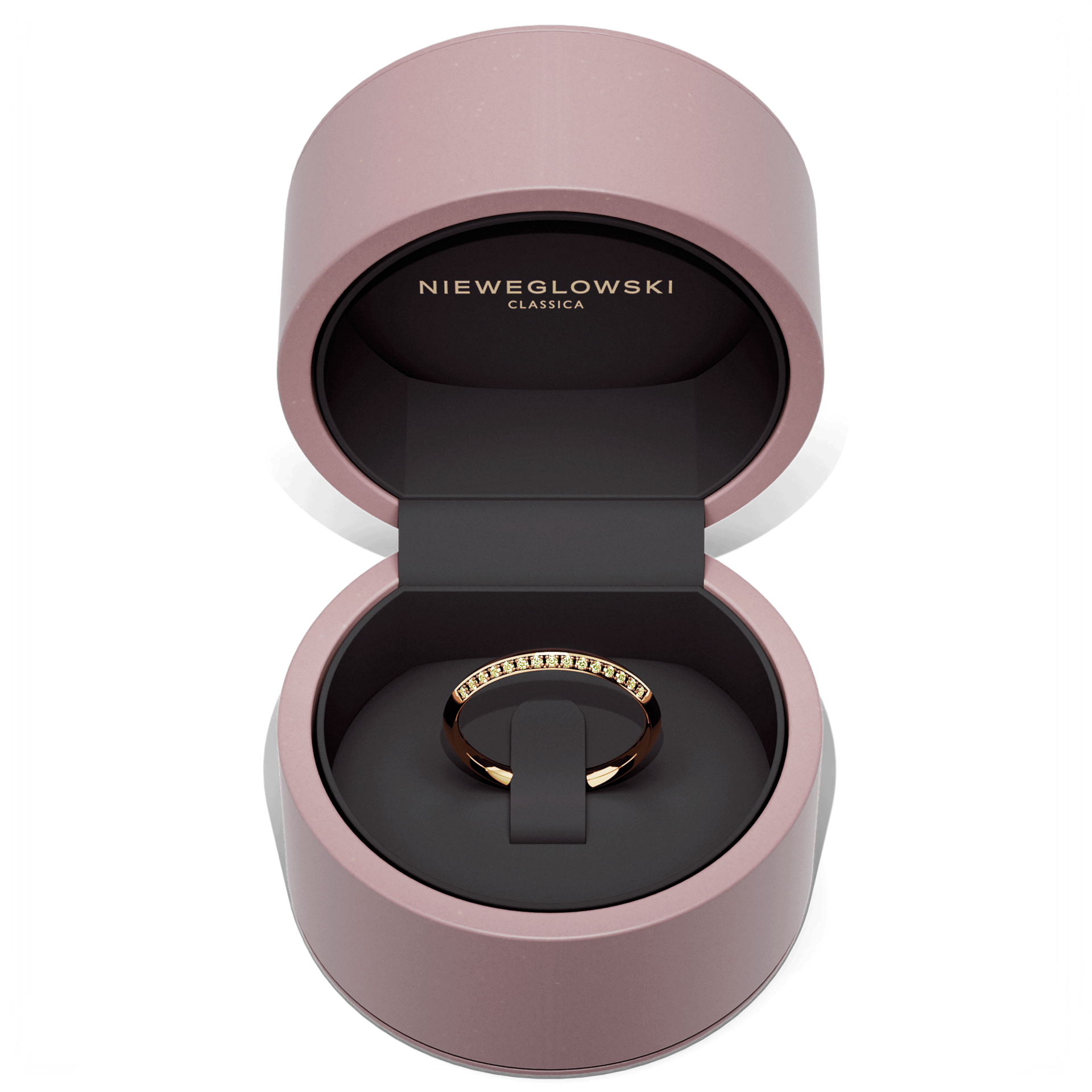 Obraczka z diamentami angel zolte zloto diament lab zielony jasny 15szt 05