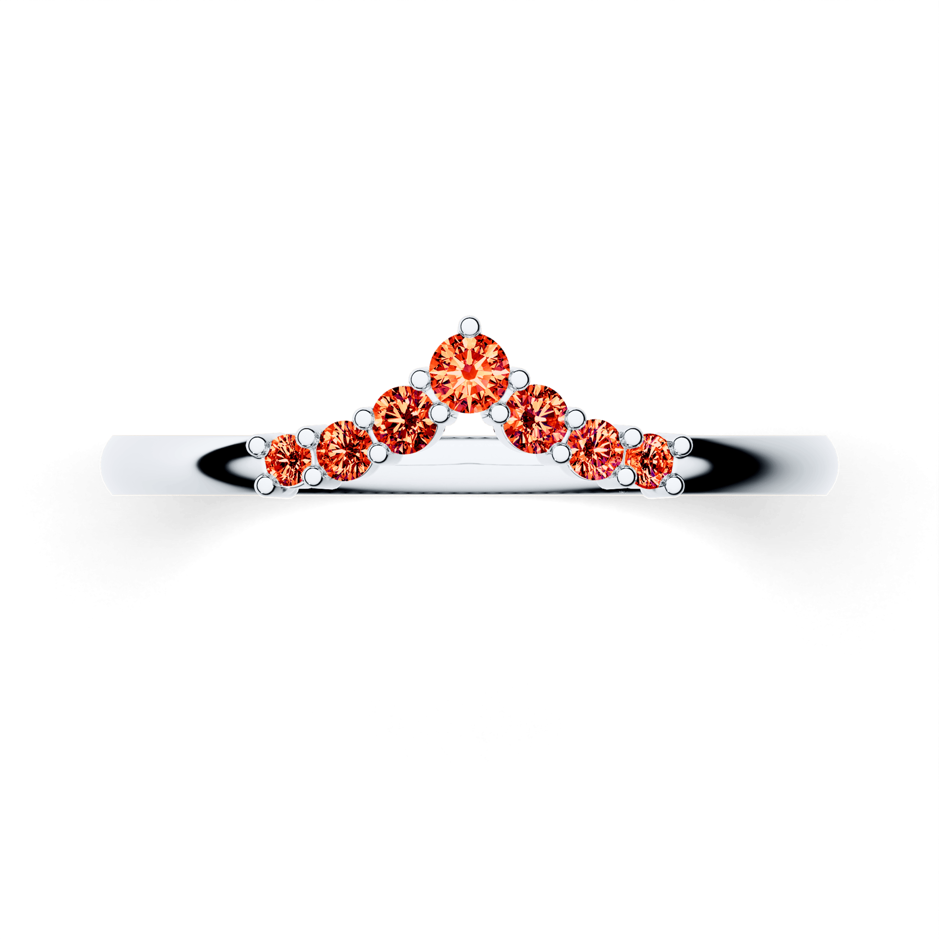 Obraczka z diamentami love biale zloto diament lab czerwony 7szt 03