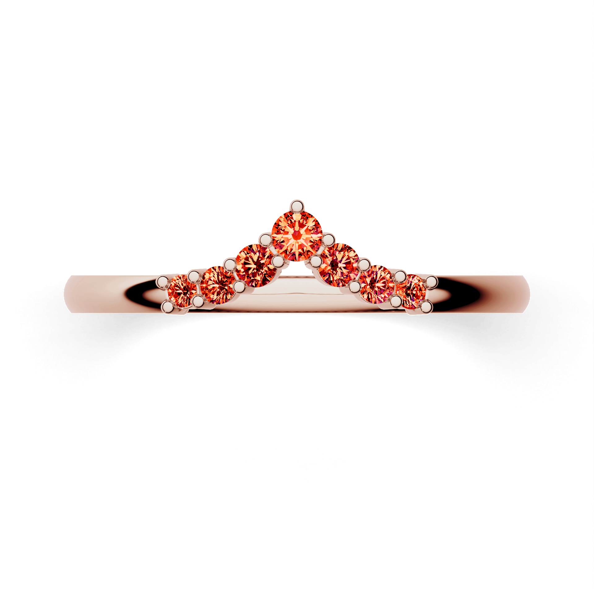 Obraczka z diamentami love rozowe zloto diament lab czerwony 7szt 03