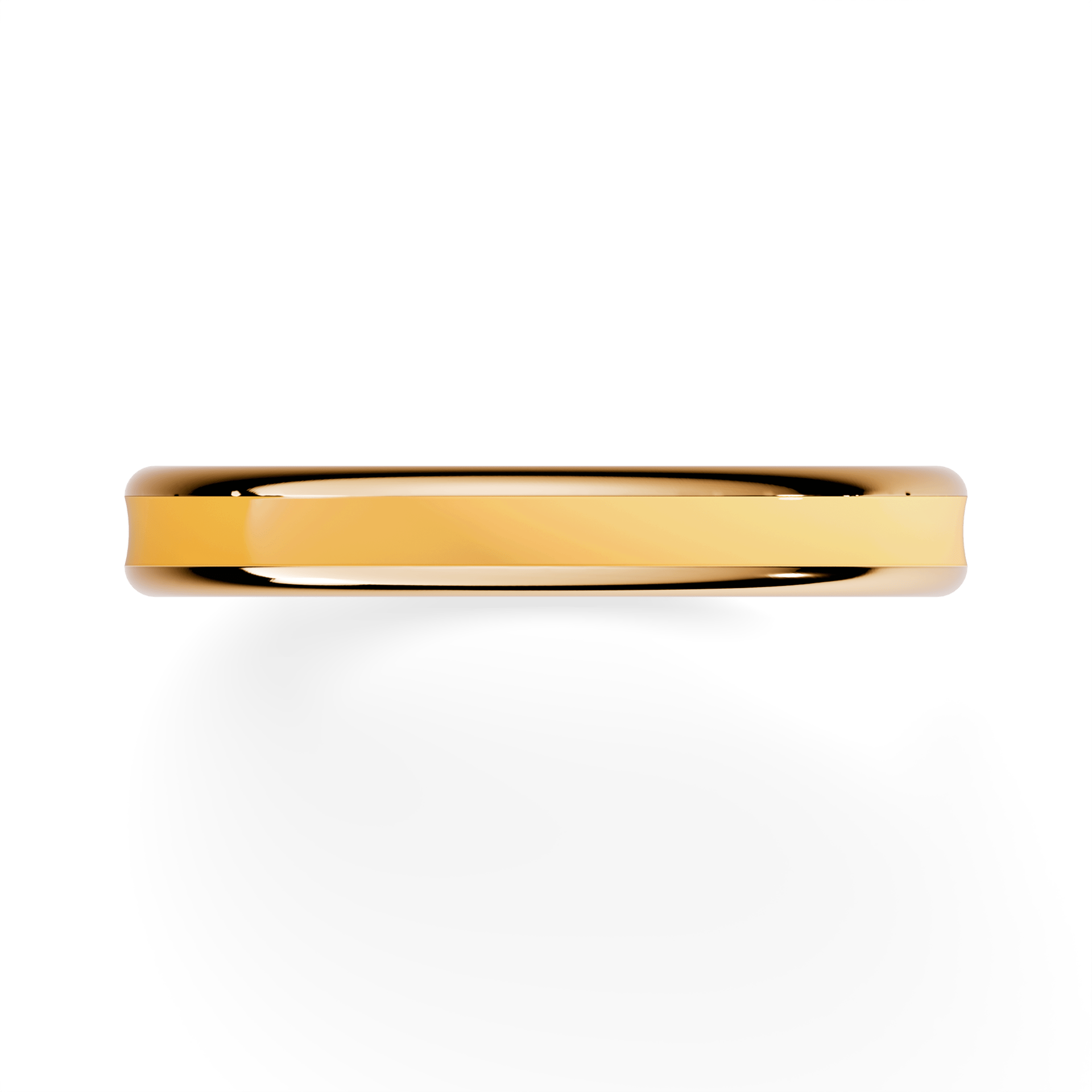 Obrączka z żółtą emalią fit z żółtego złota 3mm