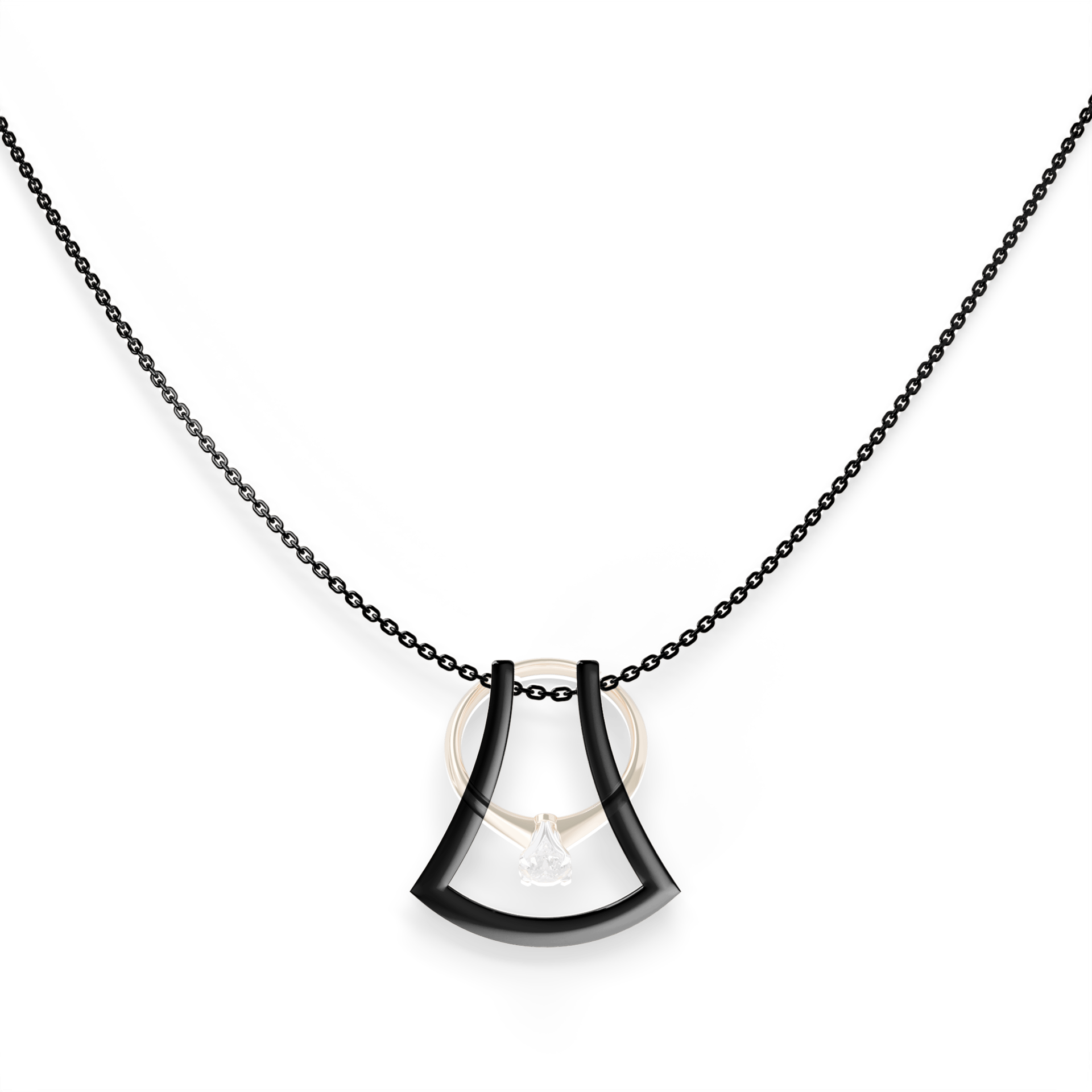 Zawieszka active ring czarne zloto m1 05