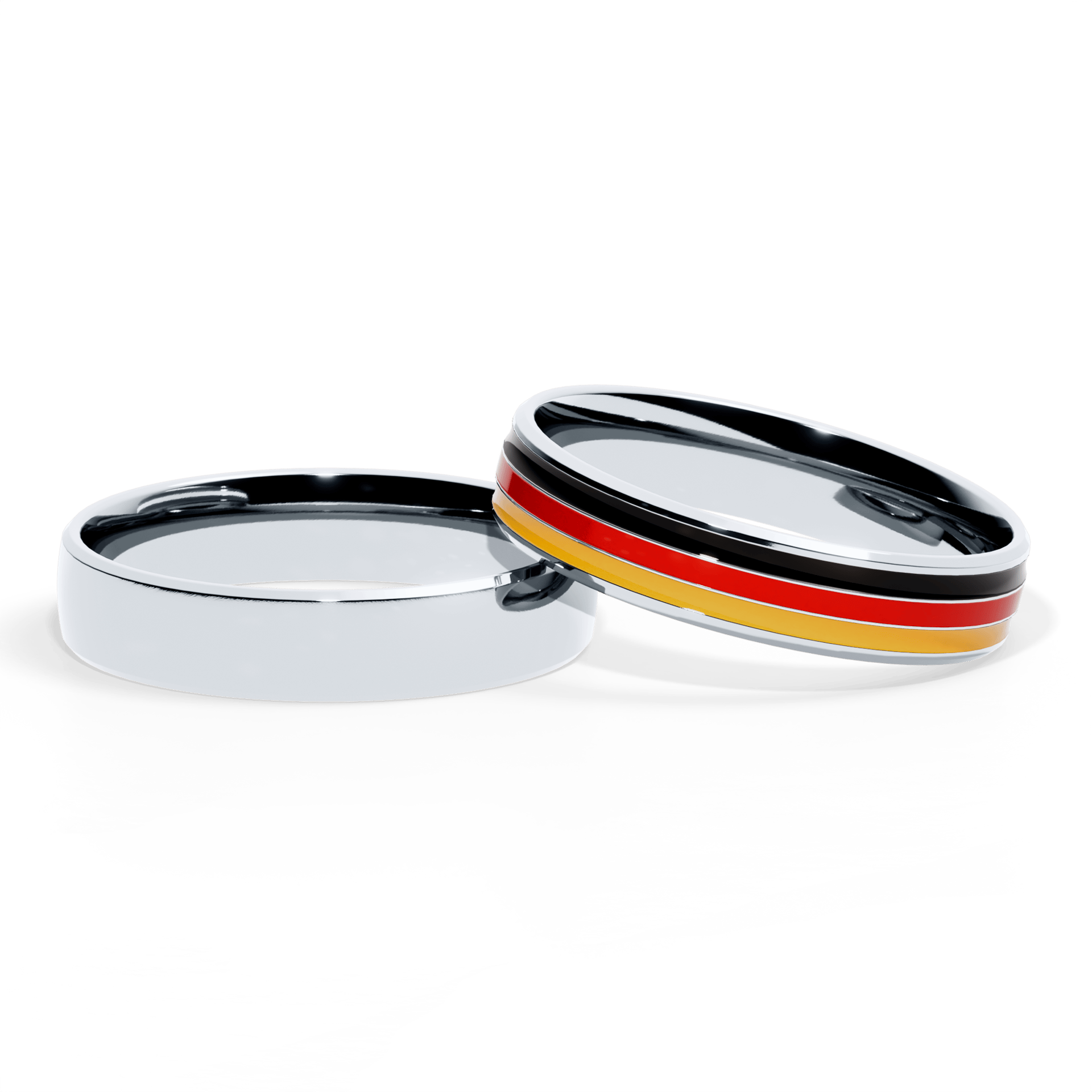 Obraczka slubna komfort biale zloto 4 5 mm 1mm emalia czarna czerwona zolta 04