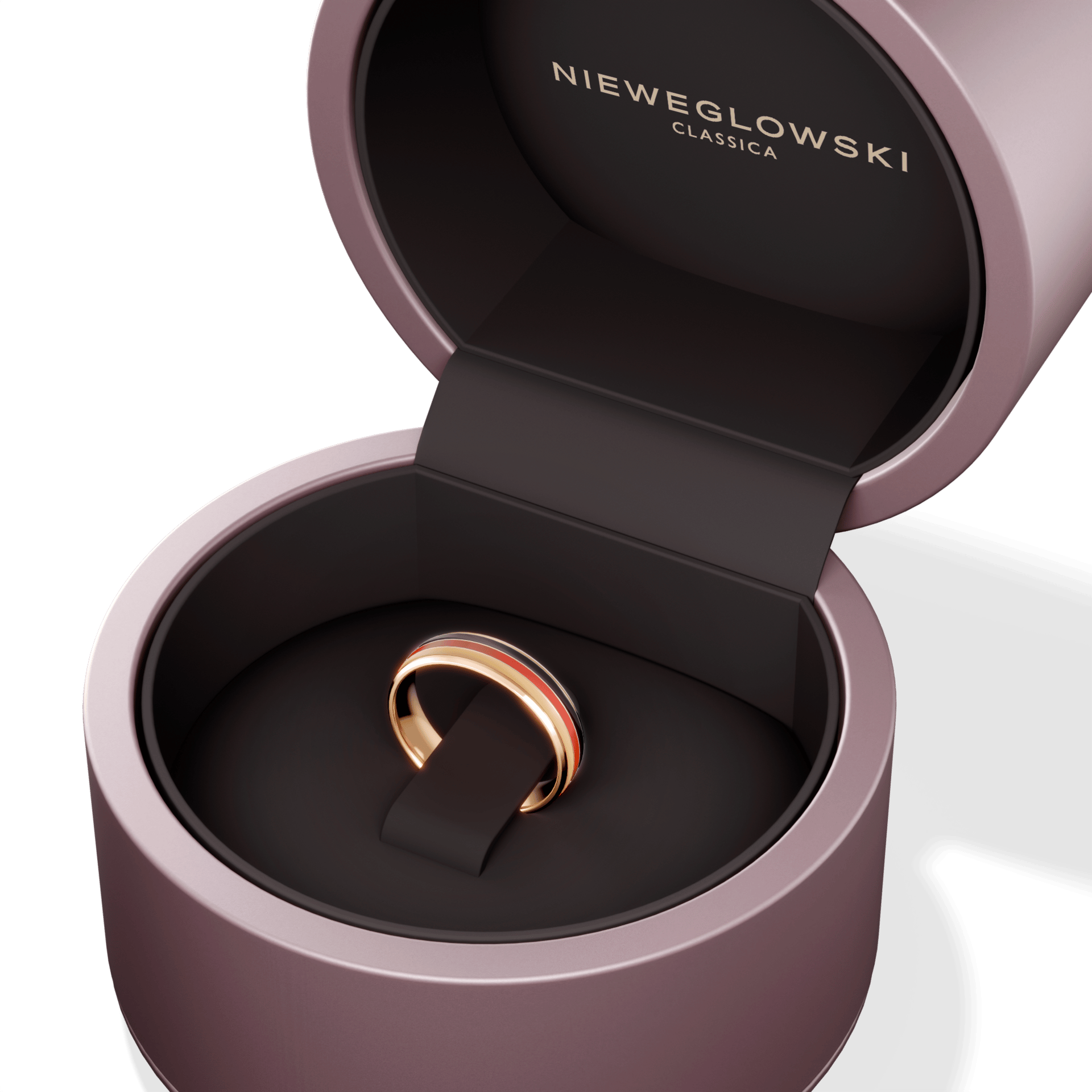 Obraczka slubna komfort zolte zloto 4 5 mm 1mm emalia czarna czerwona zolta 05