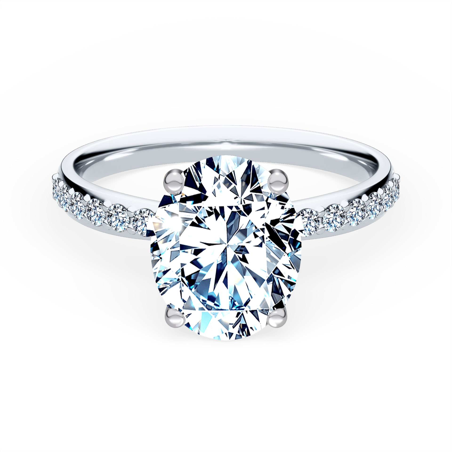 Pierścionek zaręczynowy My Milady z białego złota z diamentem laboratoryjnym 1,78ct