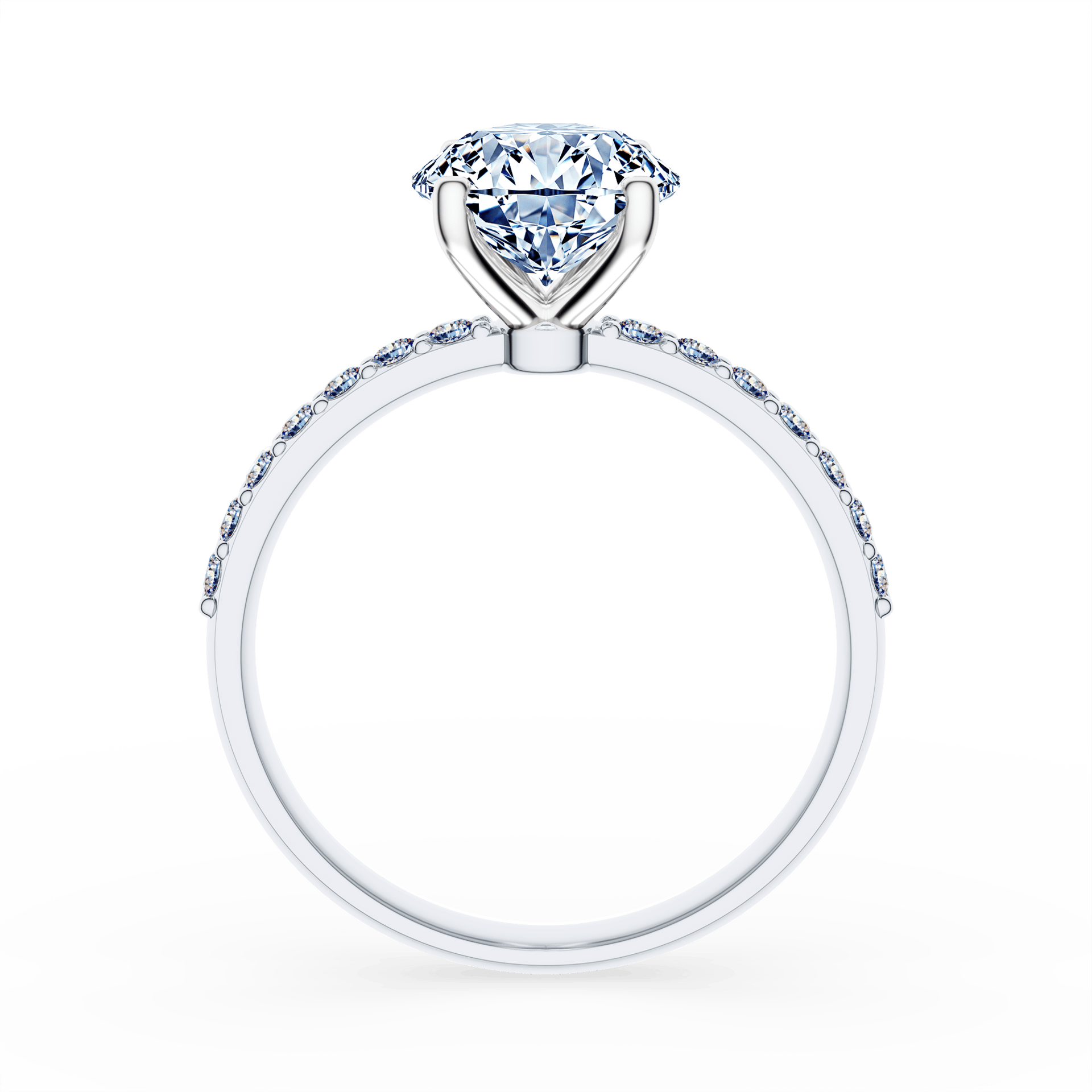 Pierścionek zaręczynowy My Milady z białego złota z diamentem laboratoryjnym 1,78ct