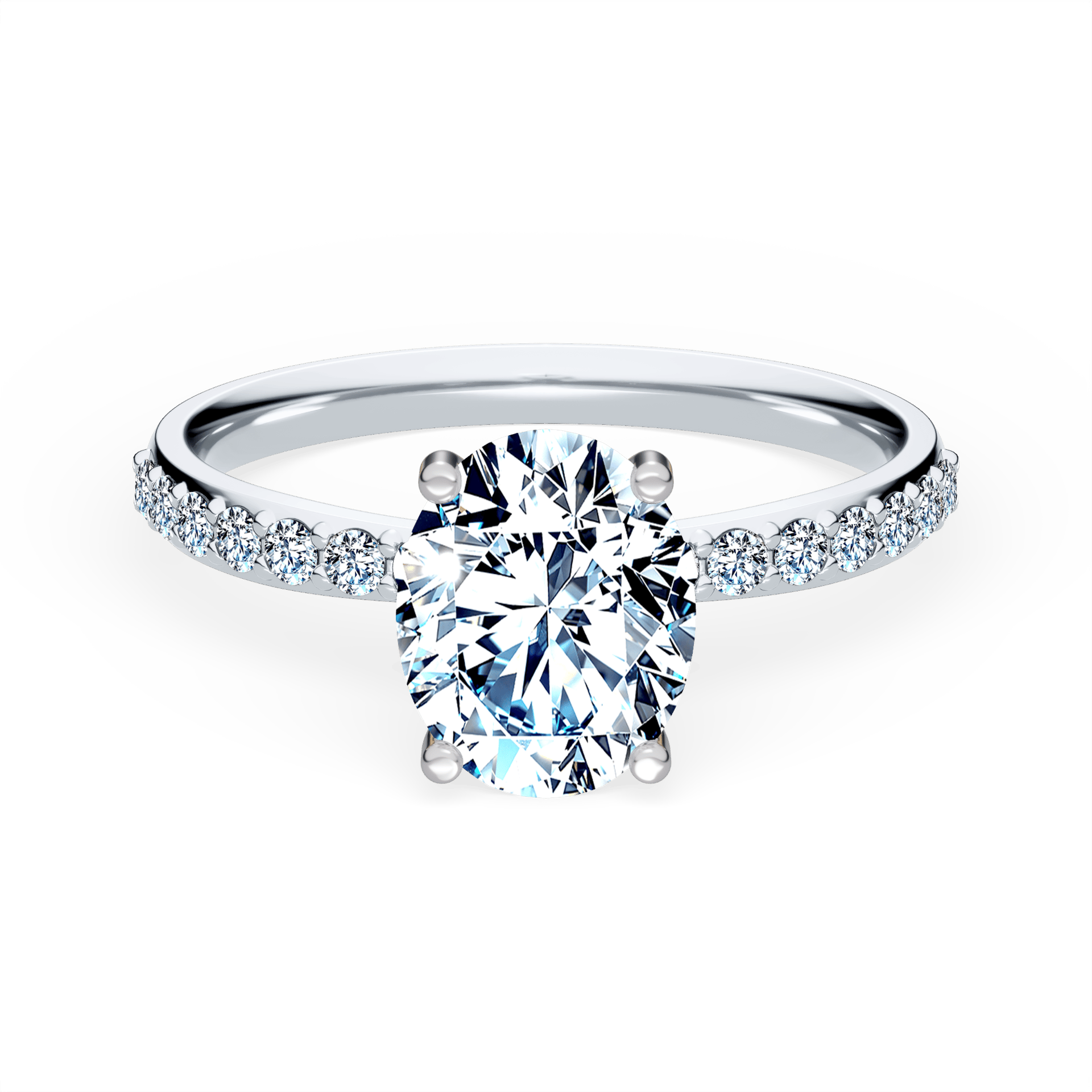 Pierścionek zaręczynowy My Milady z białego złota z diamentem laboratoryjnym 1,20ct