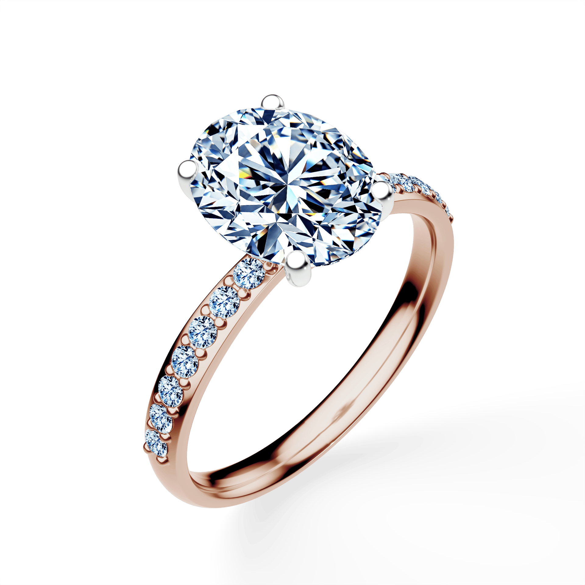 Pierścionek zaręczynowy My Milady z różowego złota z diamentem laboratoryjnym 1,78ct