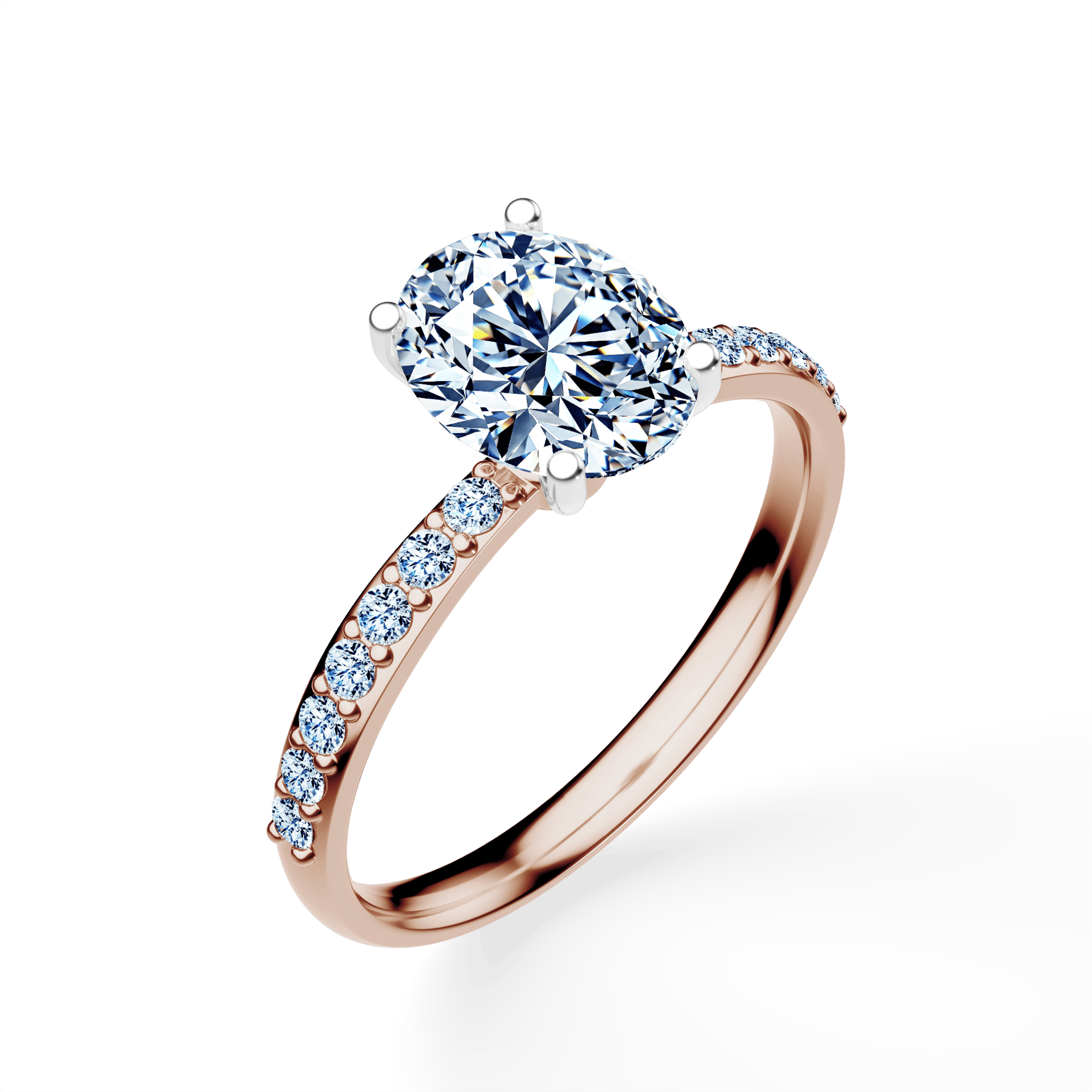 Pierścionek zaręczynowy My Milady z różowego złota z diamentem laboratoryjnym 1,20ct