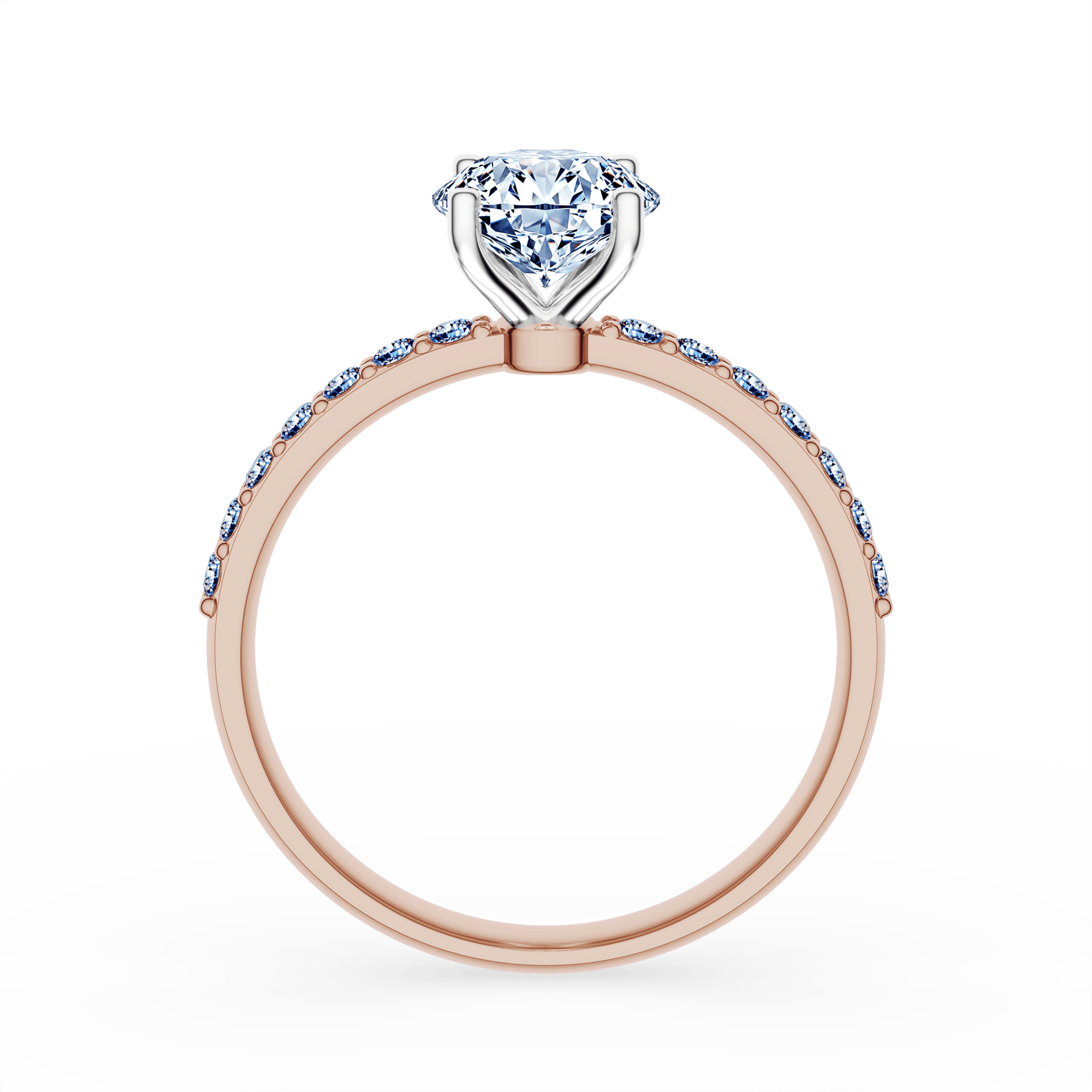 Pierścionek zaręczynowy My Milady z różowego złota z diamentem laboratoryjnym 1,20ct