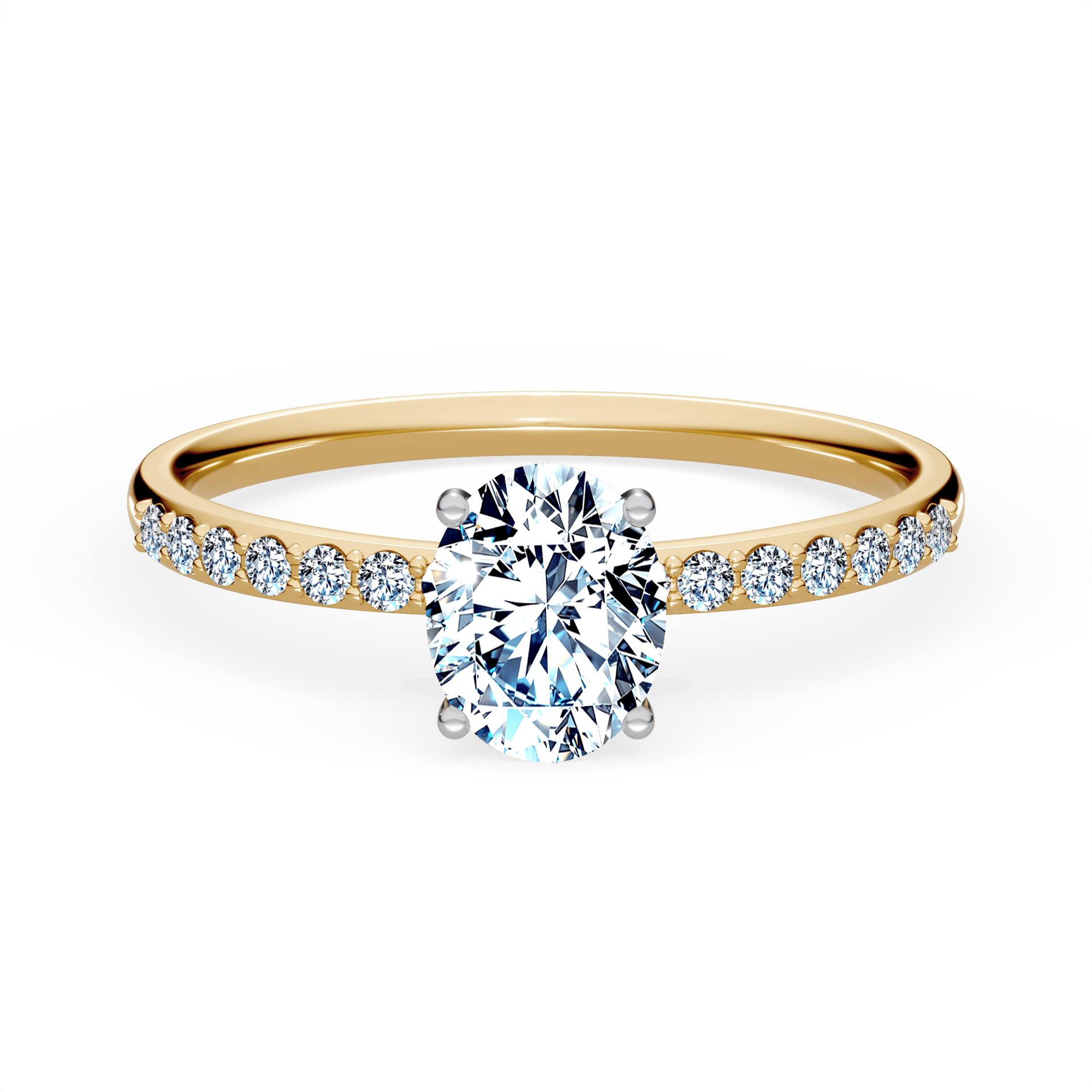 Pierścionek zaręczynowy My Milady z żółtego złota z diamentem laboratoryjnym 0,64ct