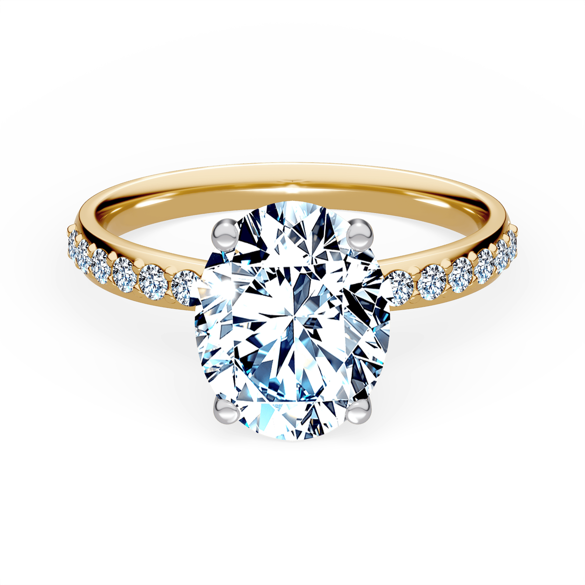 Pierścionek zaręczynowy My Milady z żółtego złota z diamentem laboratoryjnym 1,71ct