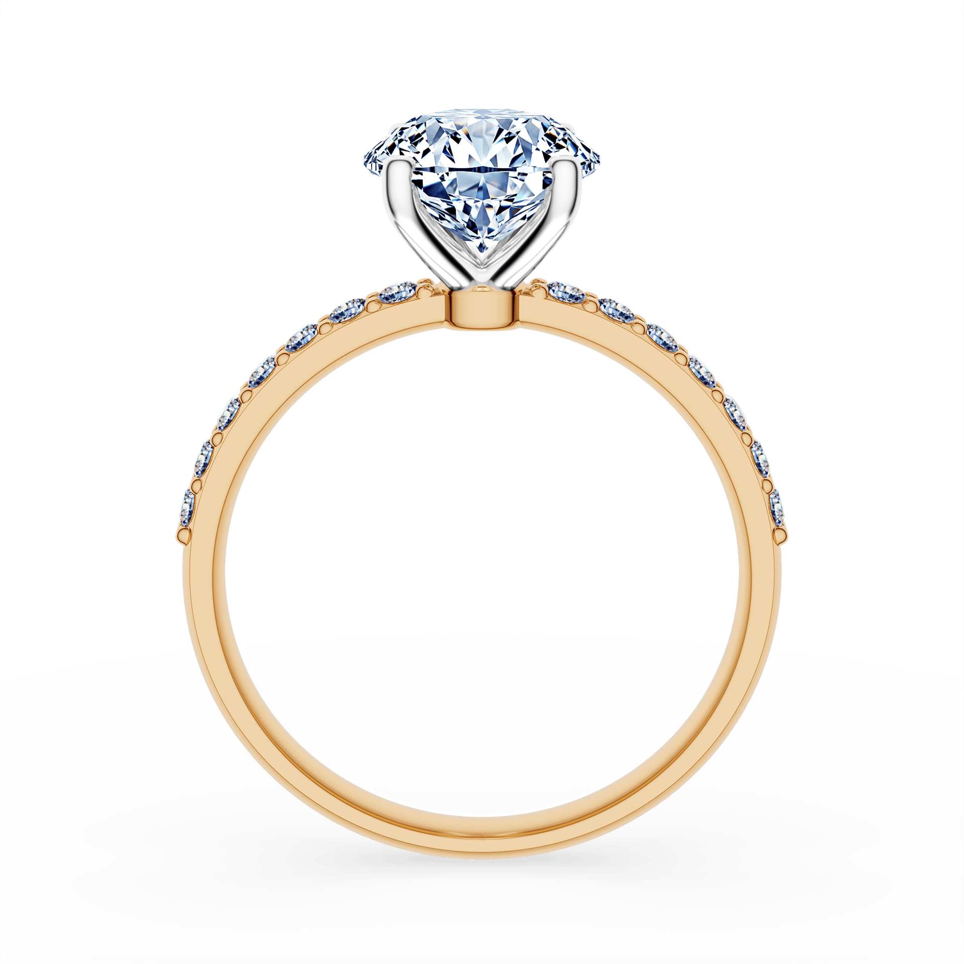 Pierścionek zaręczynowy My Milady z żółtego złota z diamentem laboratoryjnym 1,78ct