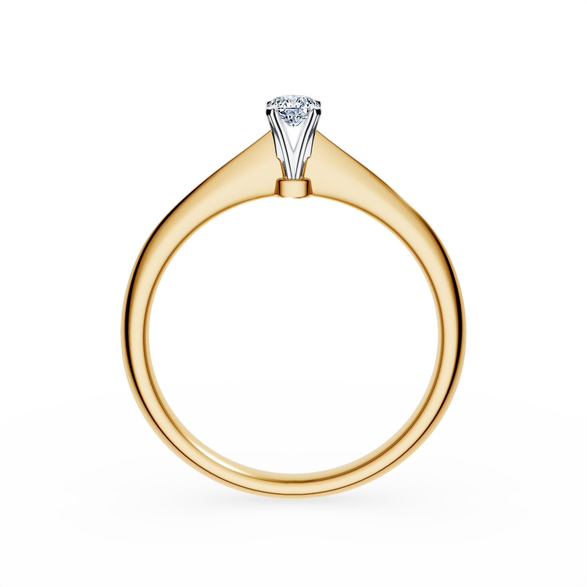 Pierscionek zareczynowy my angel zolte zloto diament lab 0 10ct 3