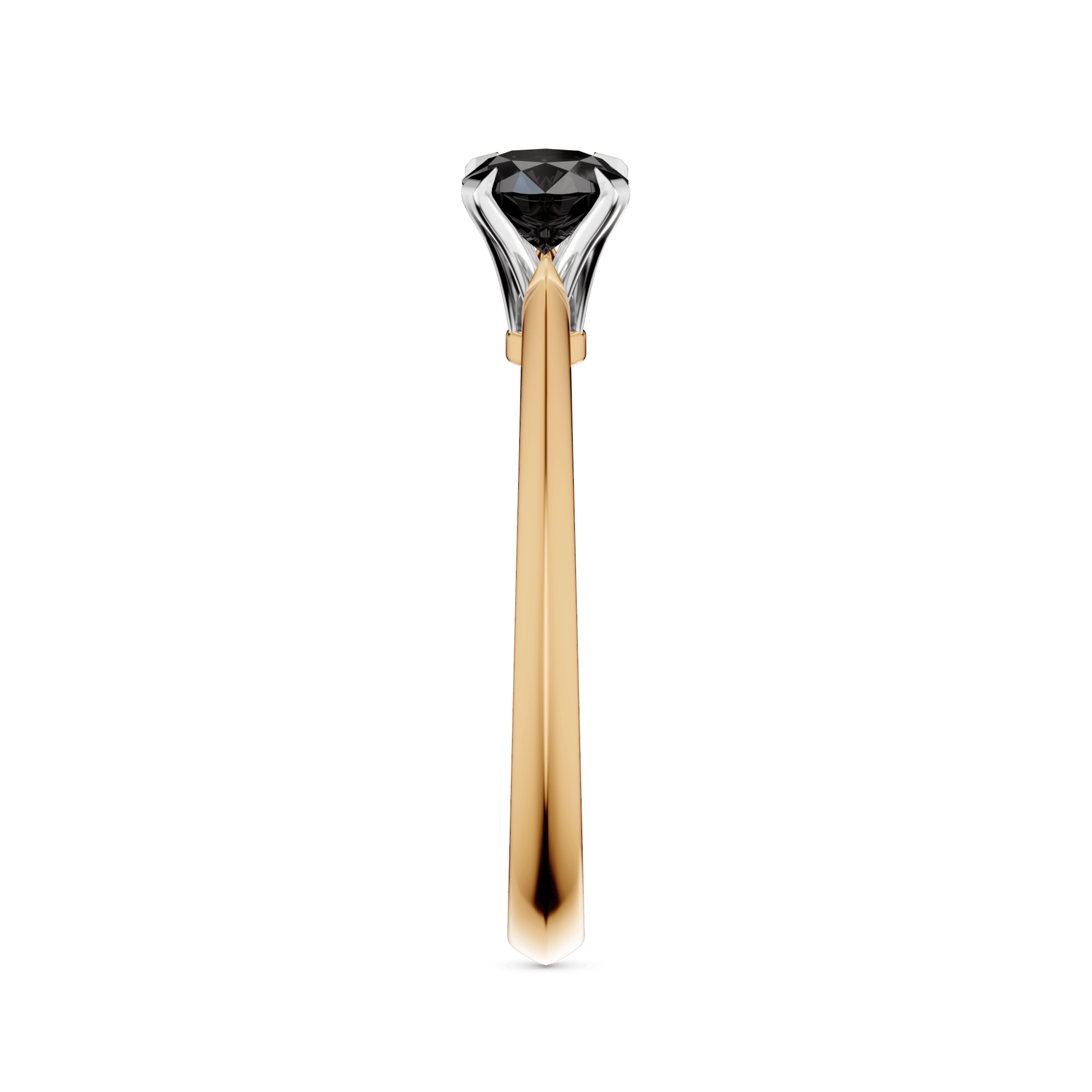 Pierscionek zareczynowy my angel zolte zloto diament lab czarny 0 50ct 4