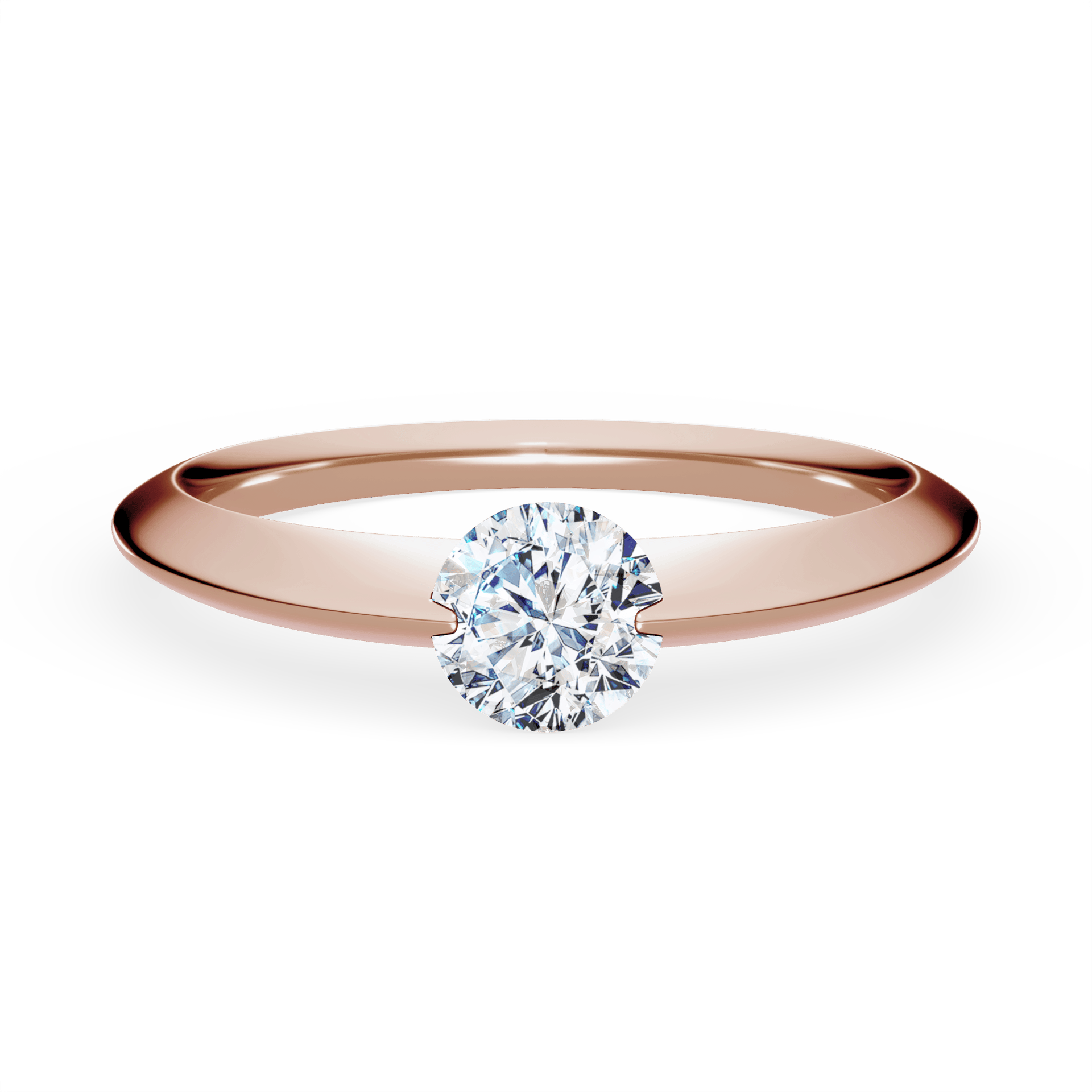 Pierścionek zaręczynowy My Baby z różowego złota z diamentem naturalnym 0,50ct