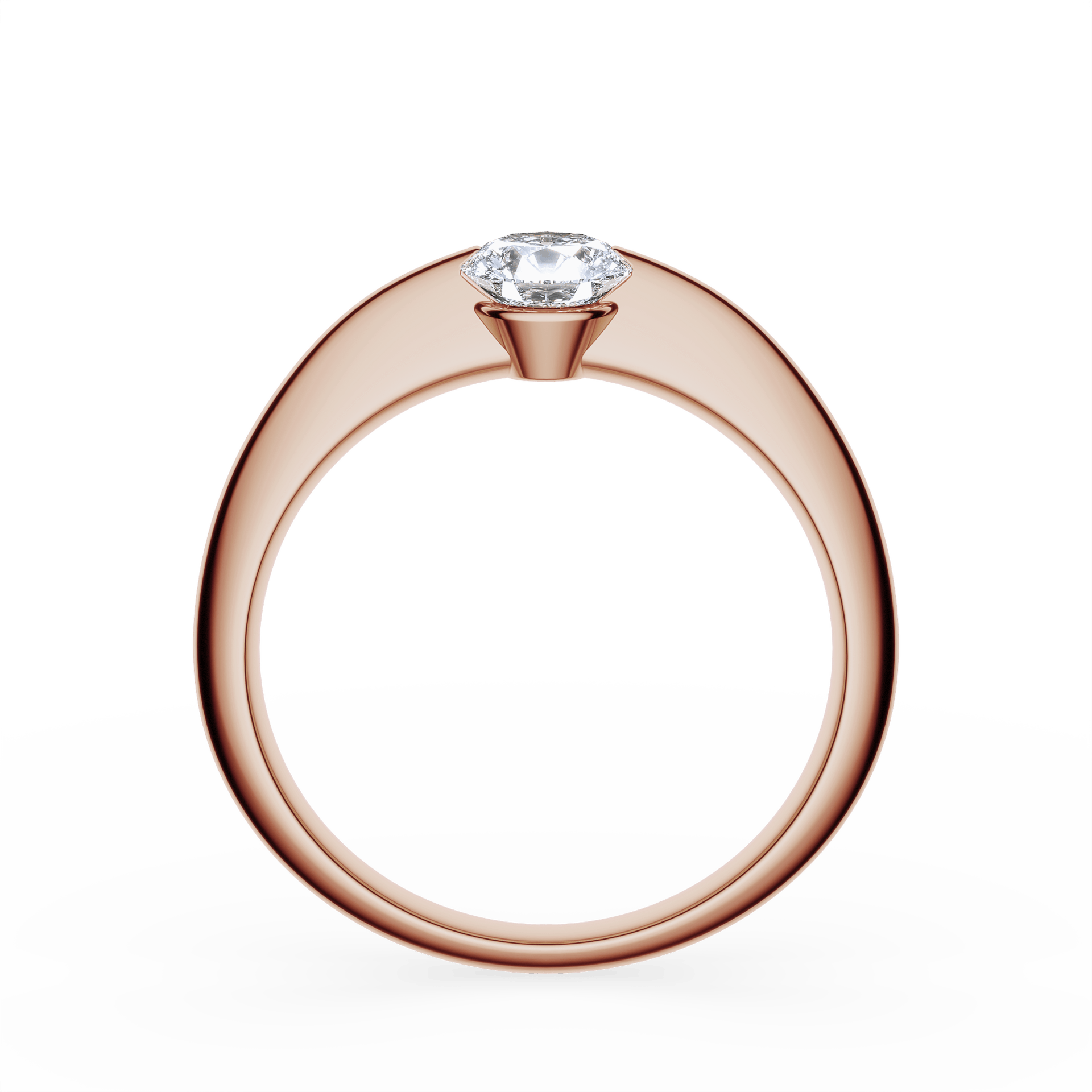 Pierścionek zaręczynowy My Baby z różowego złota z diamentem naturalnym 0,50ct