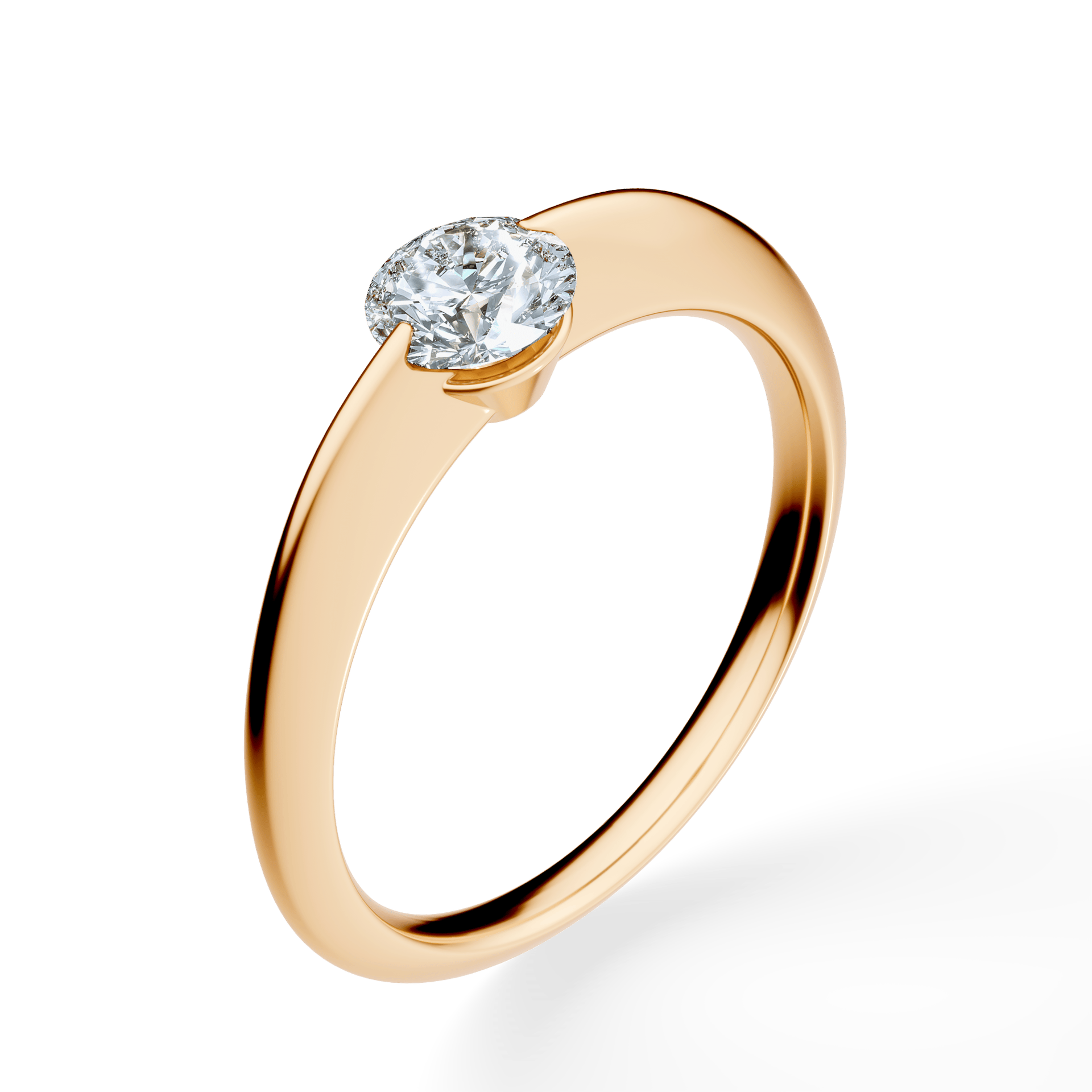 Pierścionek zaręczynowy My Baby z żółtego złota z diamentem naturalnym 0,50ct