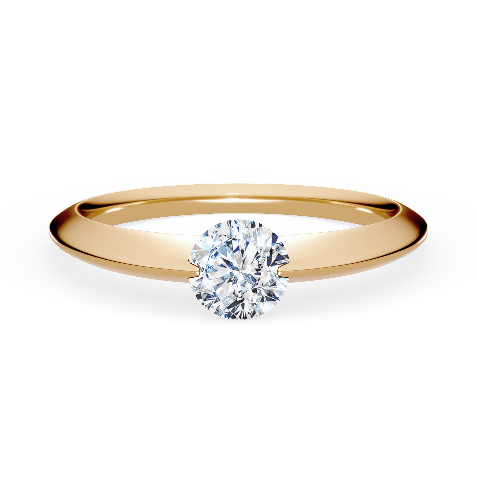 Pierścionek zaręczynowy My Baby z żółtego złota z diamentem naturalnym 0,50ct