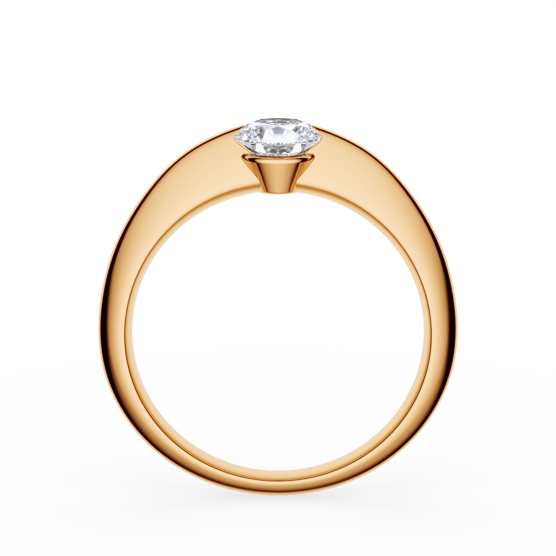 Pierścionek zaręczynowy My Baby z żółtego złota z diamentem naturalnym 0,50ct