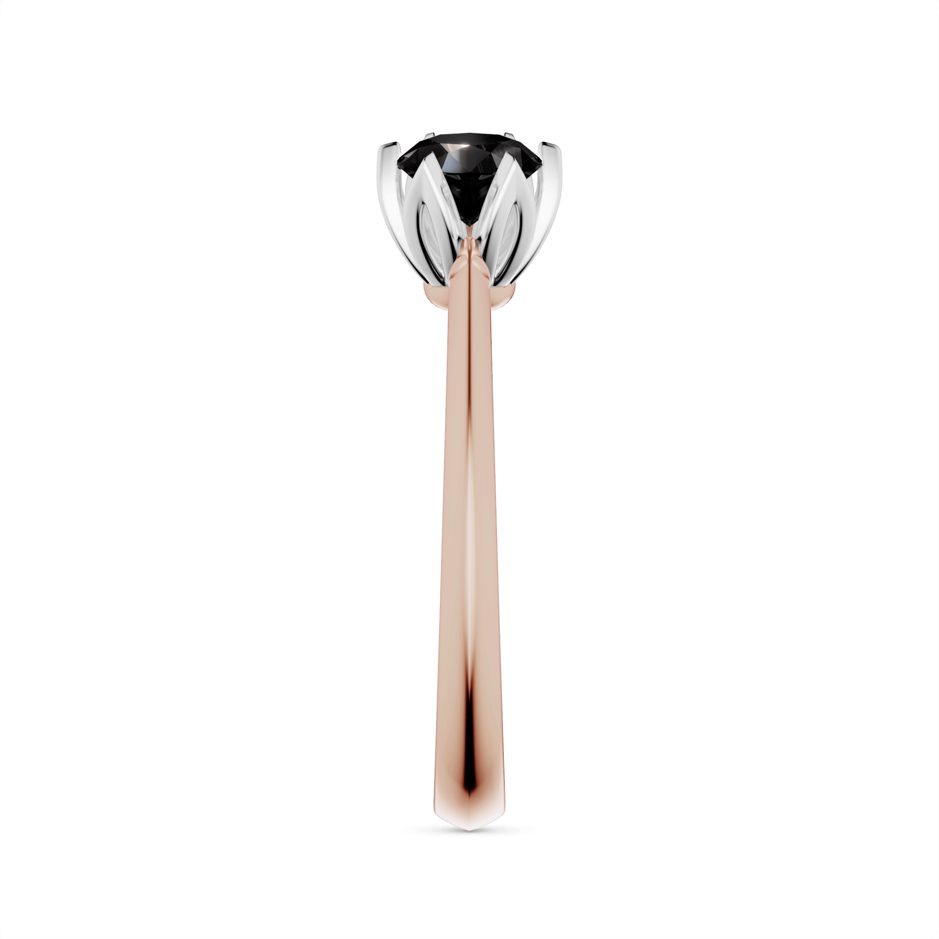 Pierscionek zareczynowy my daisy rozowe zloto diament lab czarny 0 50ct 4