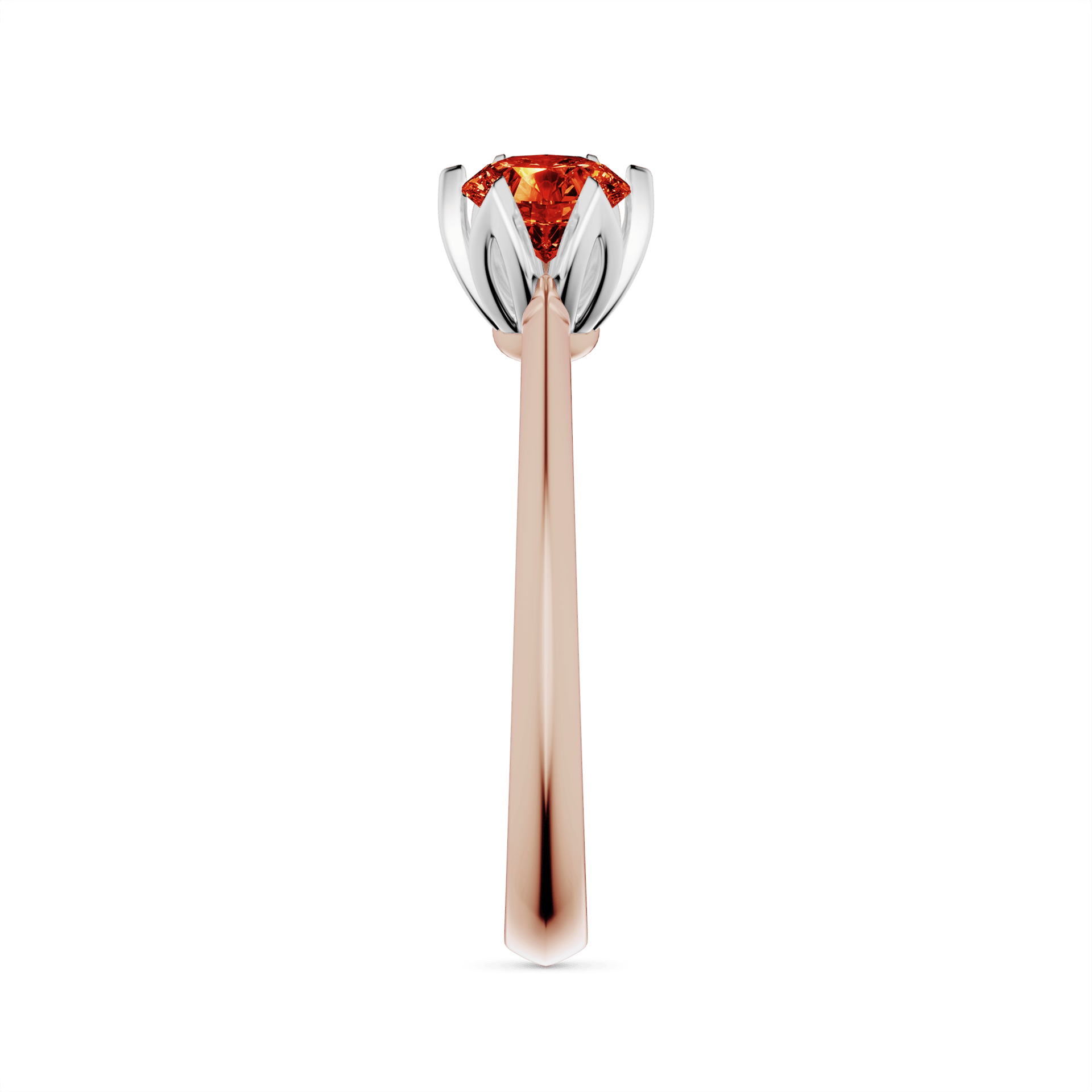 Pierscionek zareczynowy my daisy rozowe zloto diament lab czerwony 0 50ct 4