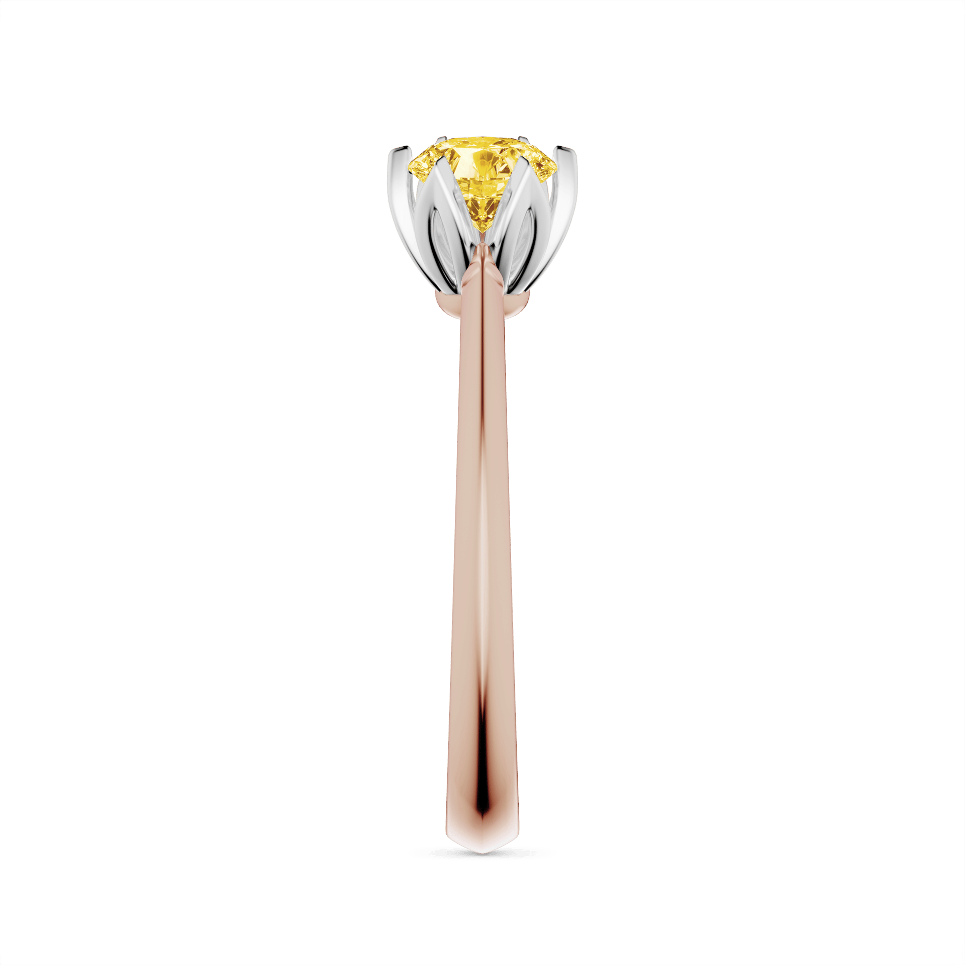 Pierscionek zareczynowy my daisy rozowe zloto diament lab zolty 0 50ct 4