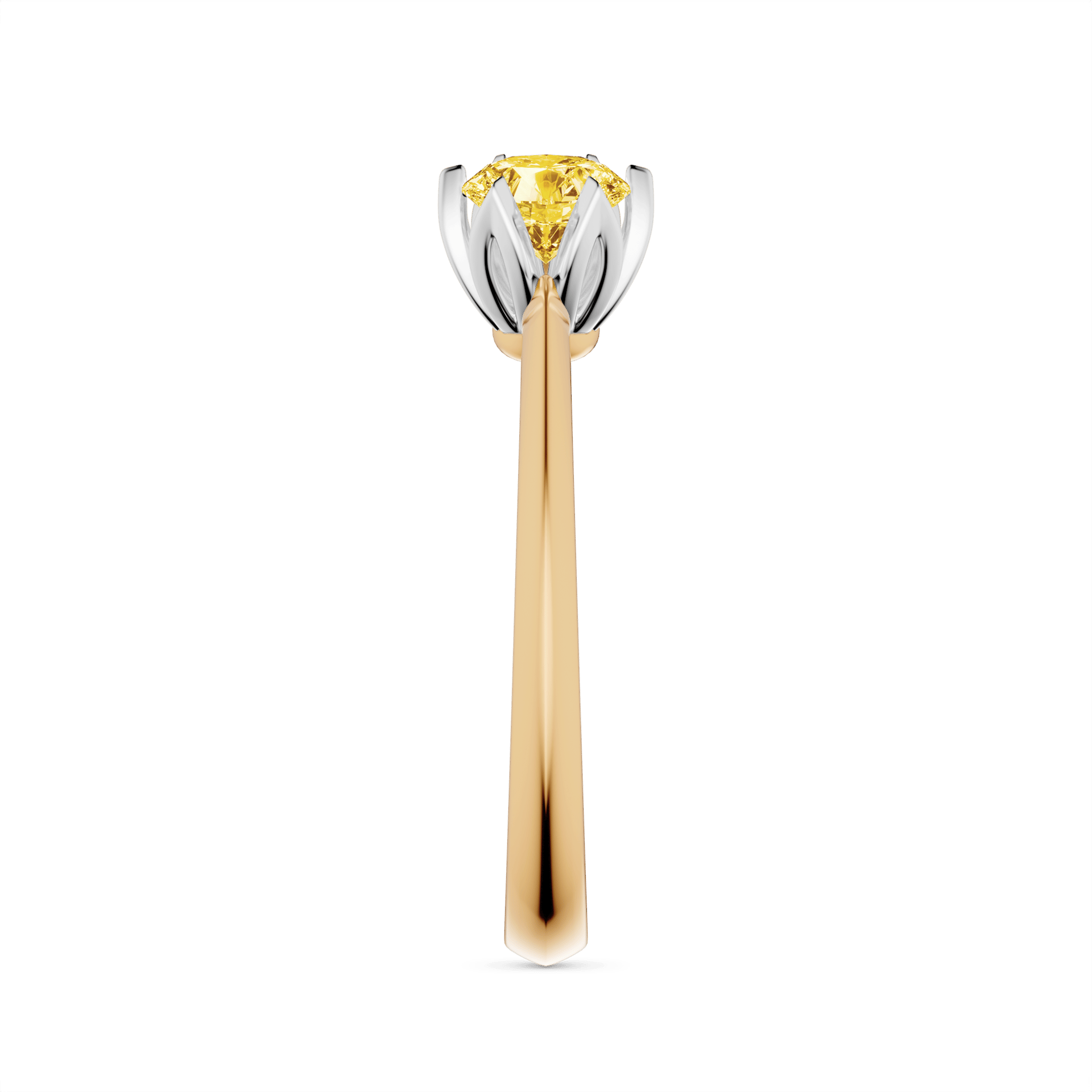 Pierscionek zareczynowy my daisy zolte zloto diament lab zolty 0 50ct 4