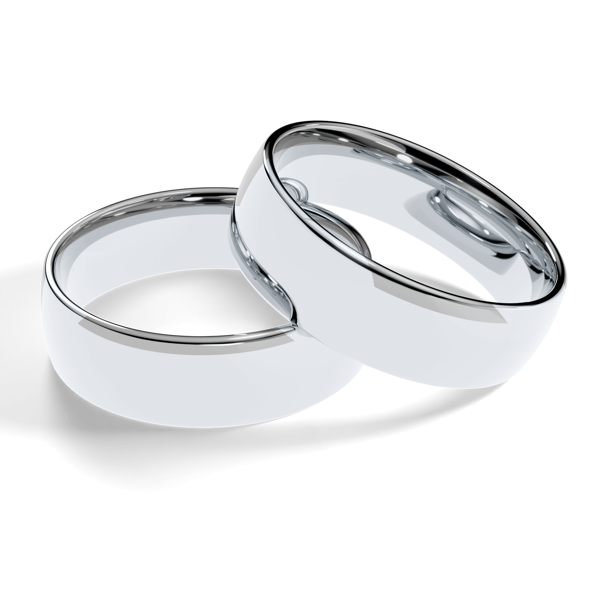 Obraczka slubna polokrogla fit 5 5 mm z bialego zlota 004