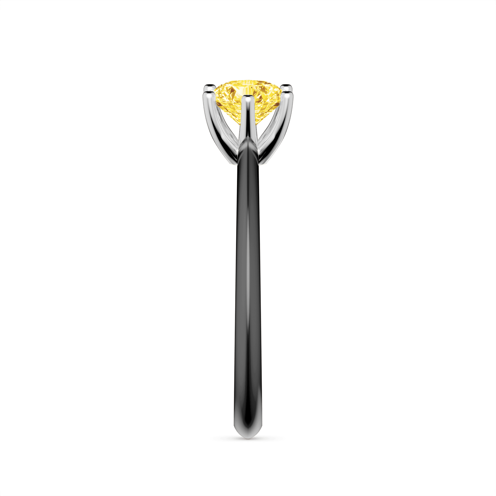 Pierscionek zareczynowy my love czarne zloto diament lab zolty 0 50ct 4