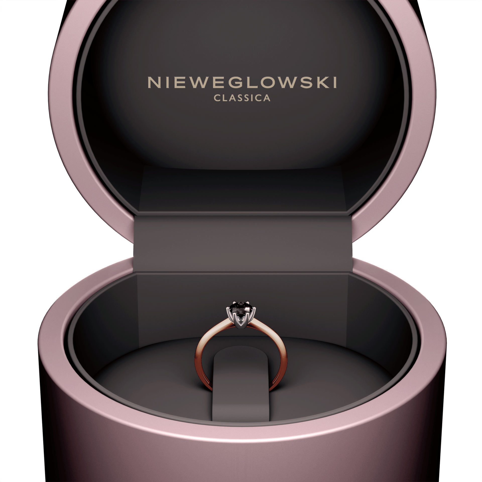 Pierscionek zareczynowy my love rozowe zloto diament lab czarny 0 50ct 5