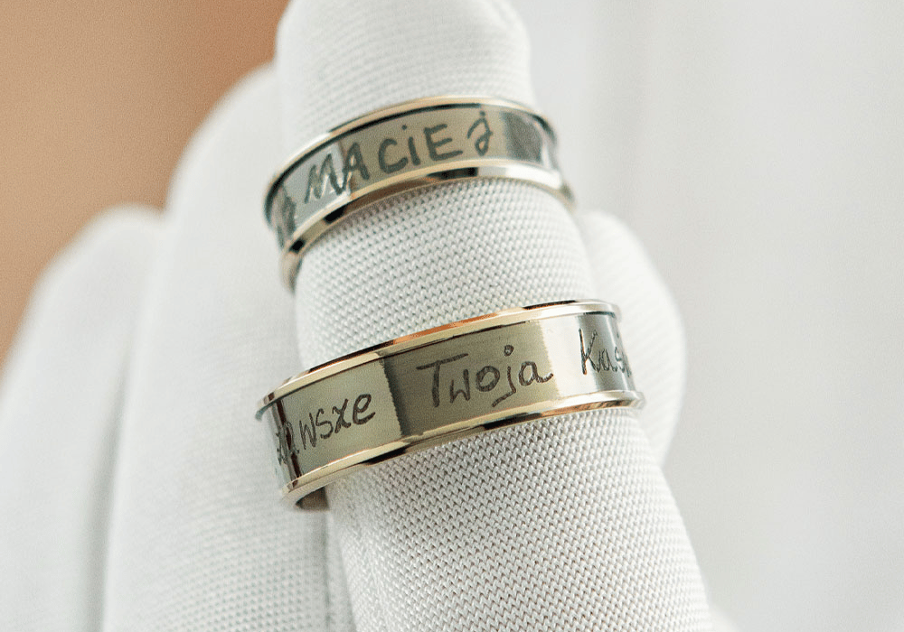 Obrączki z grawerem