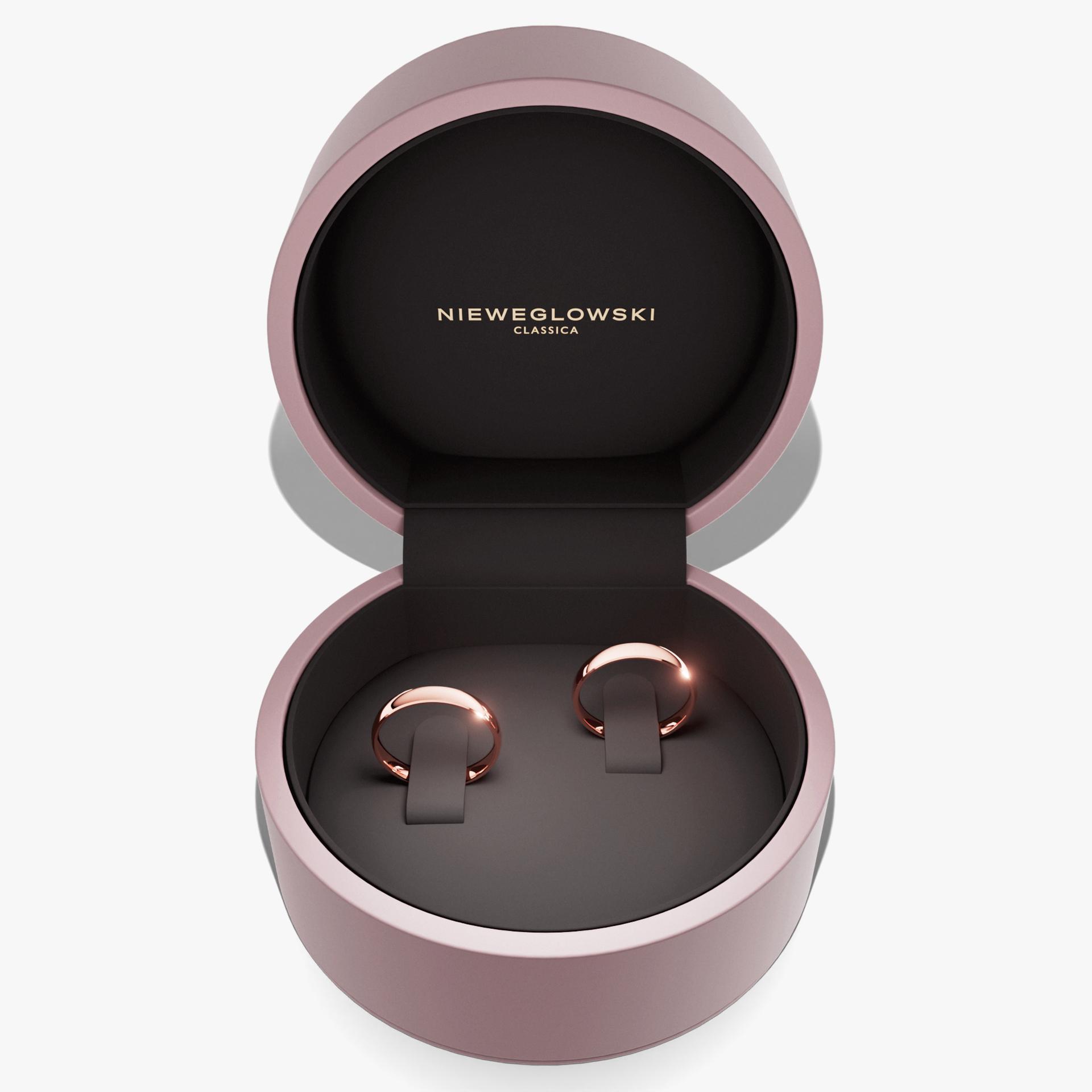 Obraczki slubne komfort 3 mm z rozowego zlota 06