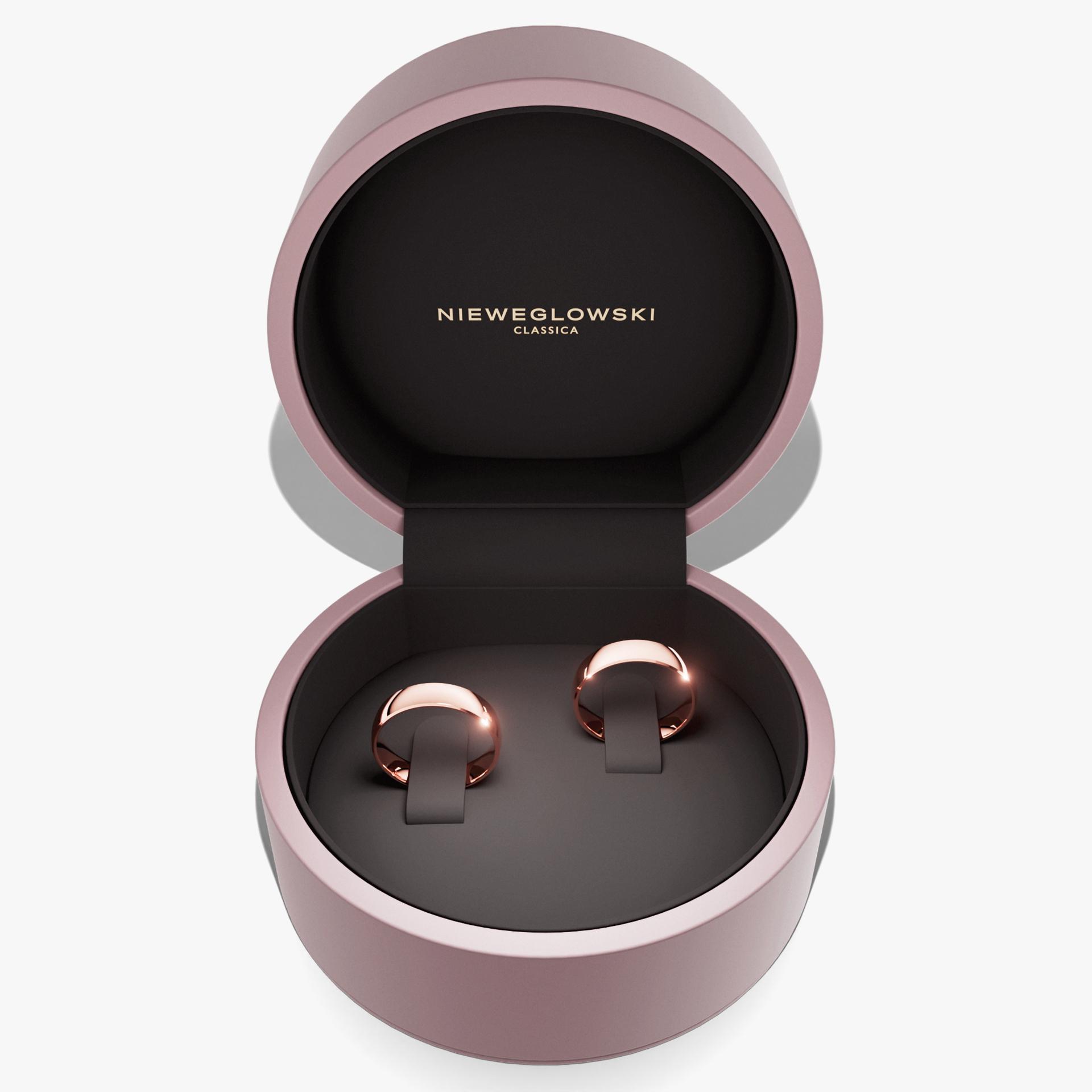 Obraczki slubne komfort 4 5 mm z rozowego zlota 06