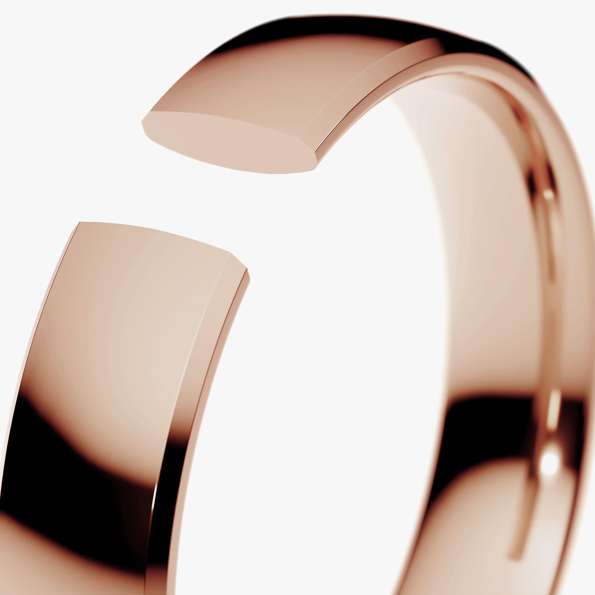 Obraczki slubne komfort 4 mm z rozowego zlota 05