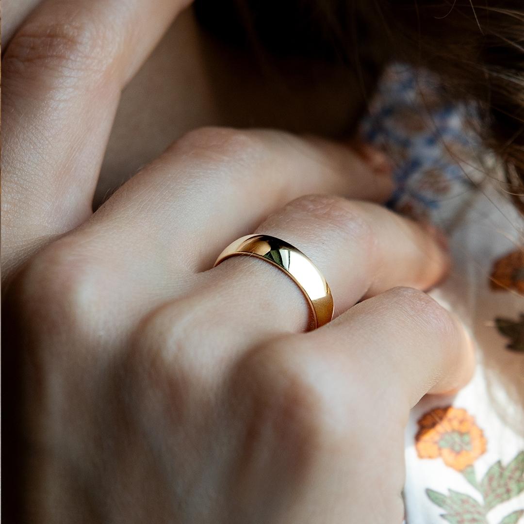 Obraczki slubne komfort 4 mm z zoltego zlota 07